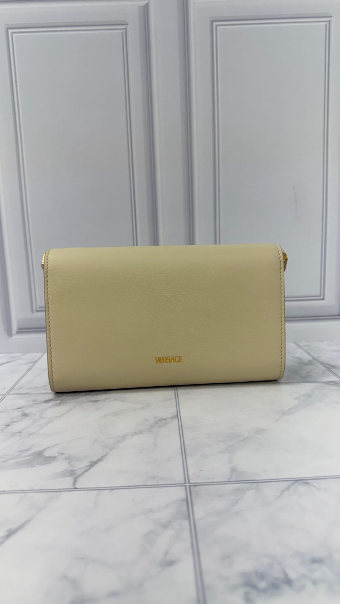BRAND NEW - Versace Cream Leather Medusa '95 Crossbody Bag 