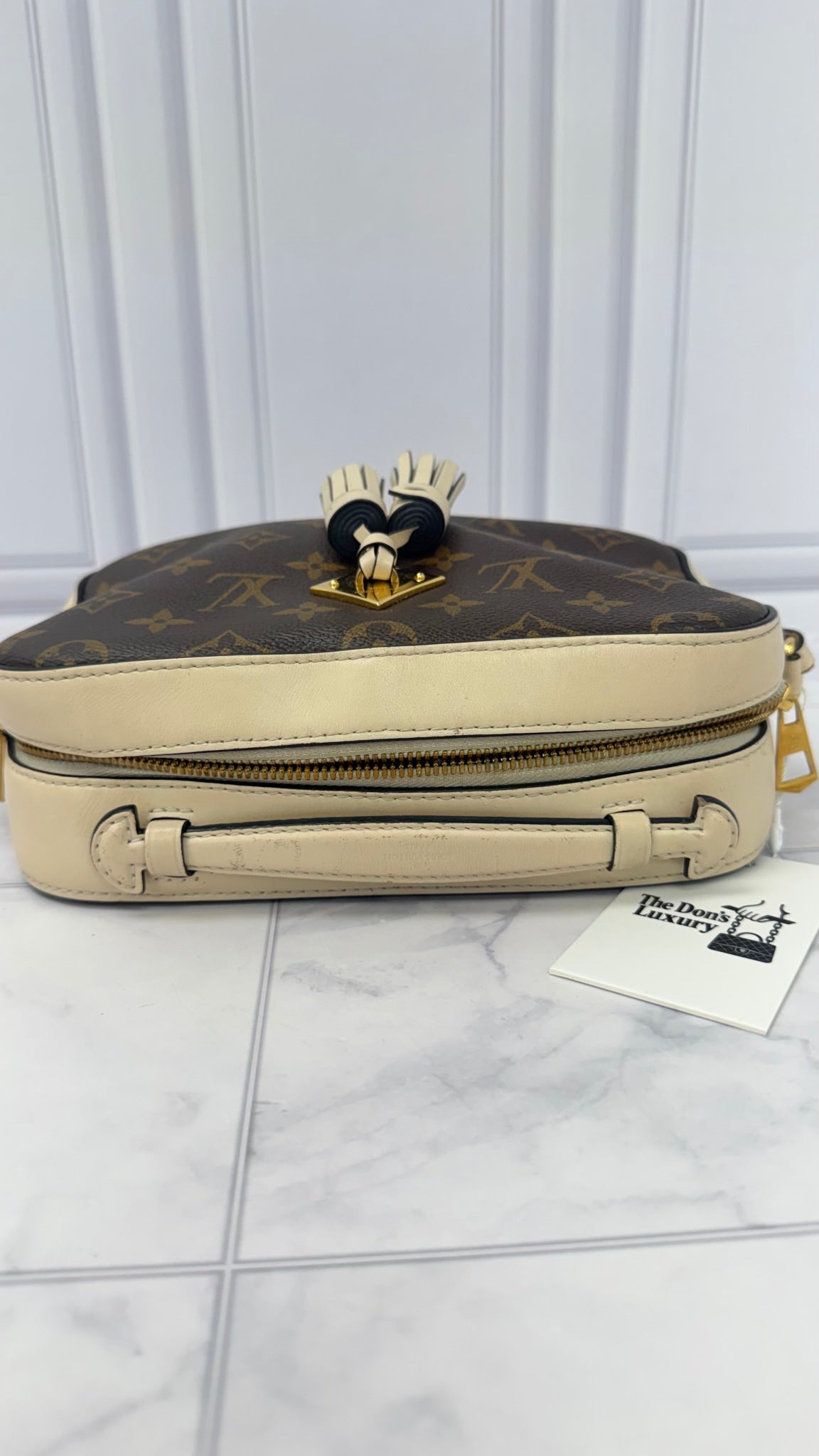 Louis Vuitton Monogram Cream Saintonge Crossbody Bag 