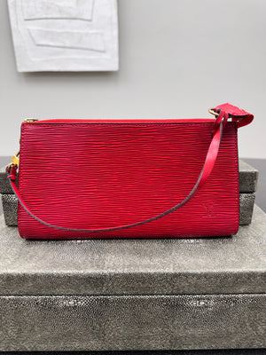 Louis Vuitton Red Epi Pochette Accessoires