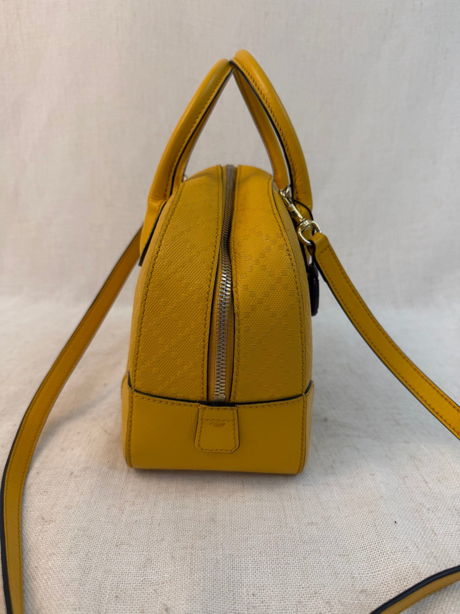 Gucci Yellow Leather Diamante Two Way Bag