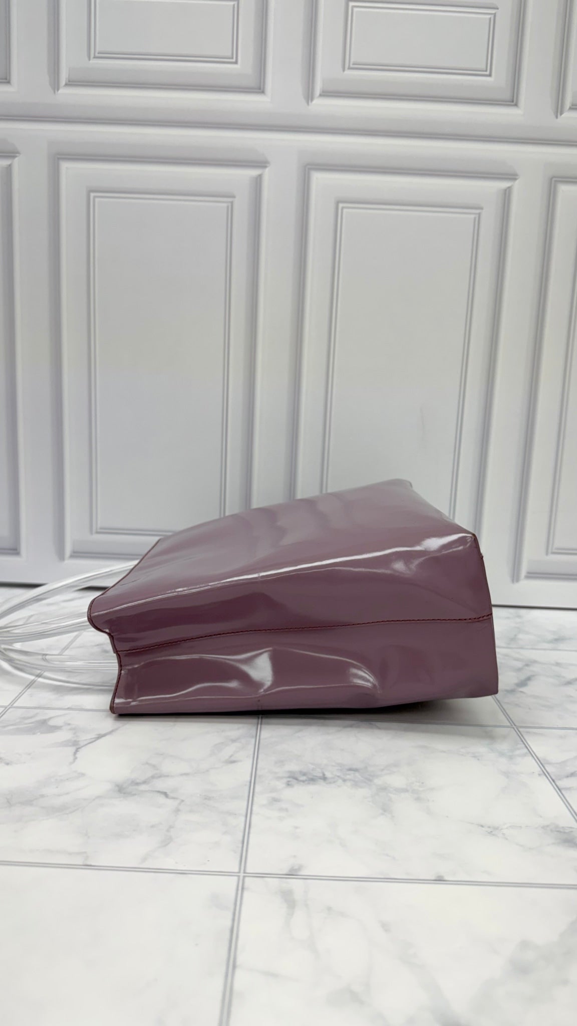 Prada Purple Patent Leather Handbag 