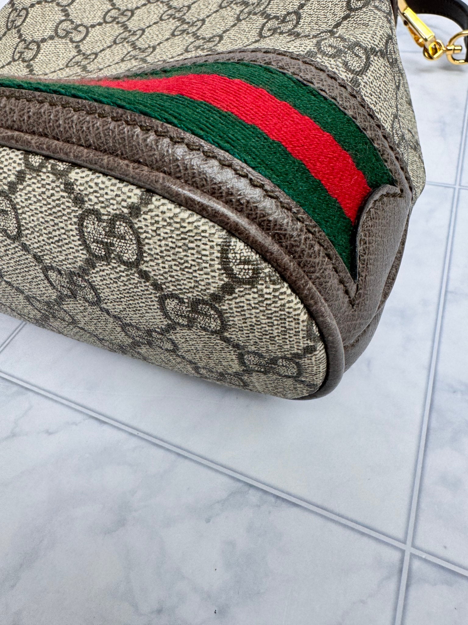 Gucci GG Coated Canvas Ophidia Small Bucket Bag