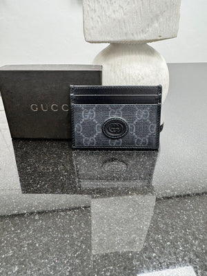 Gucci Black GG Supreme Coated Canvas Card Case