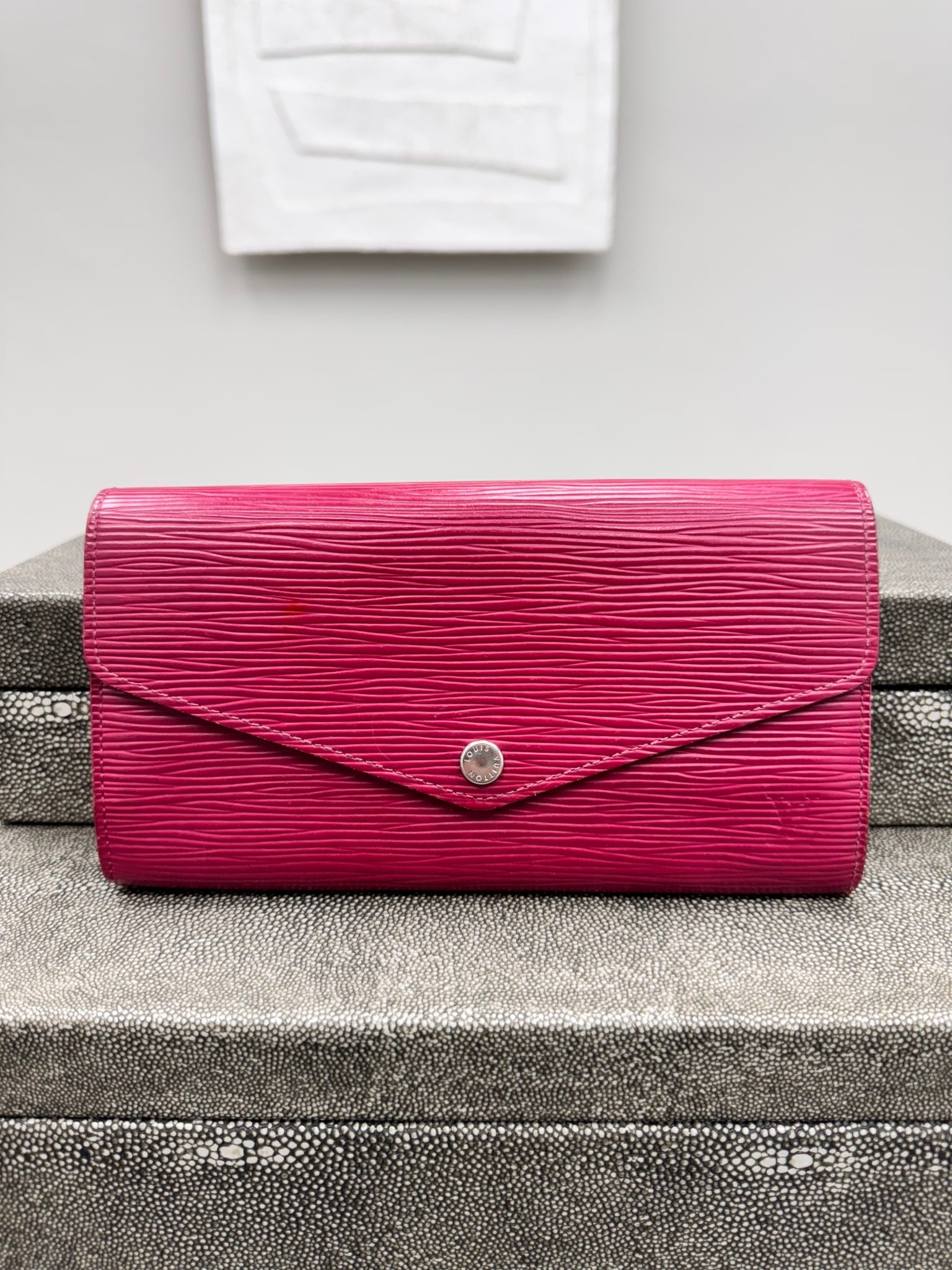 Louis Vuitton Fuchsia Epi Leather Sarah Long Wallet