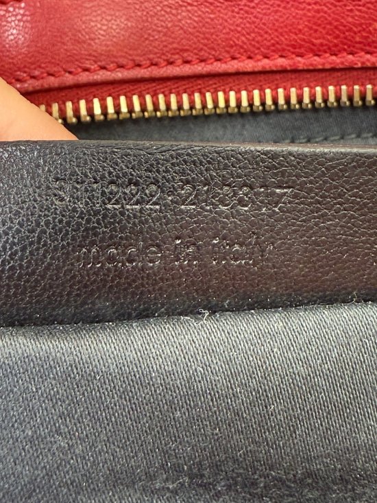 Saint Laurent YSL Red Leather Cabas ChYc Bag