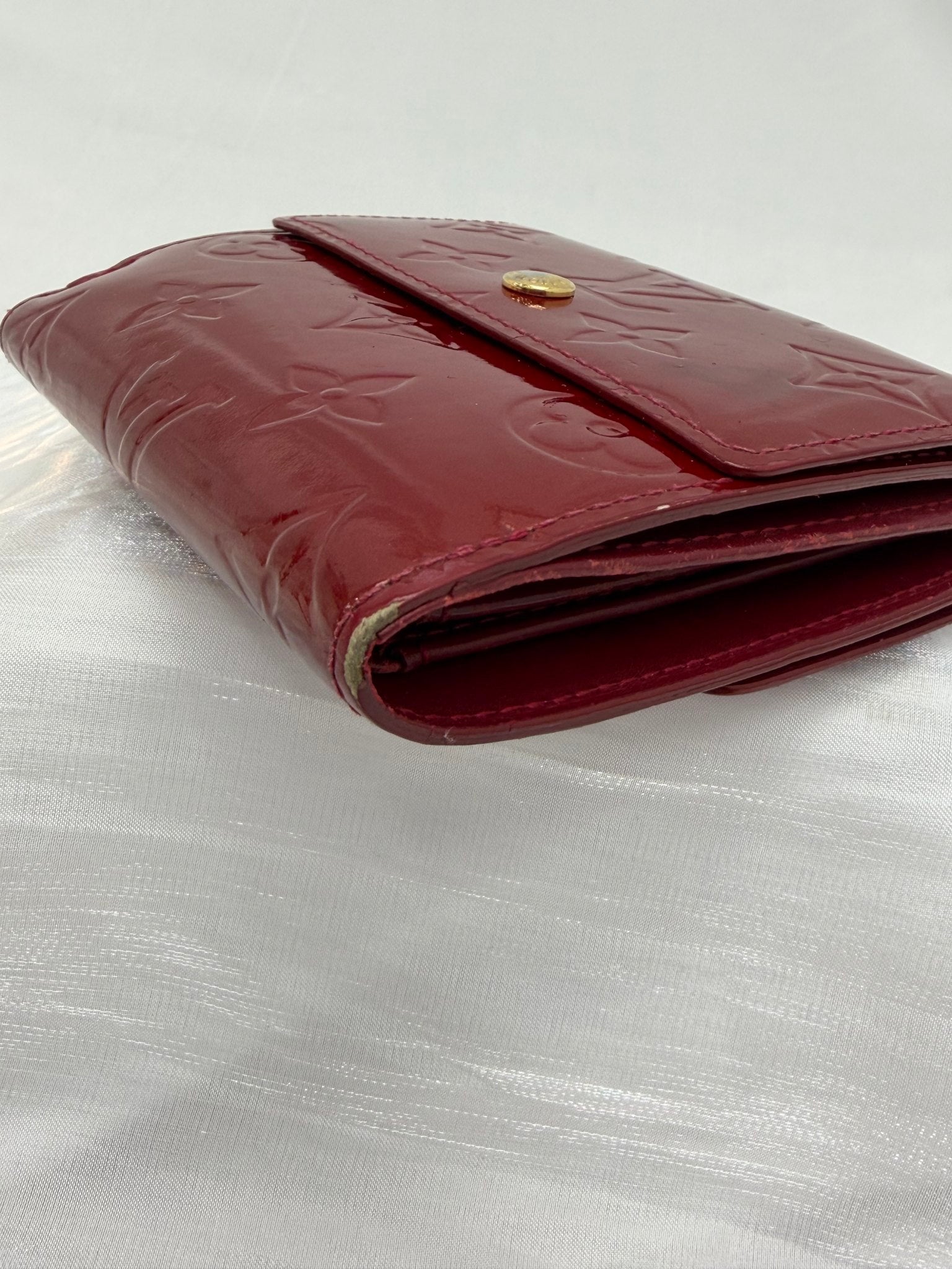 Louis Vuitton Red Vernis Elise Wallet