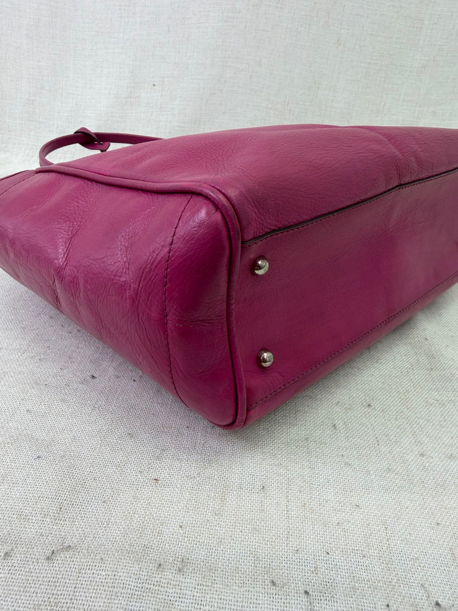 Loewe Fuchsia Leather Heritage Tote