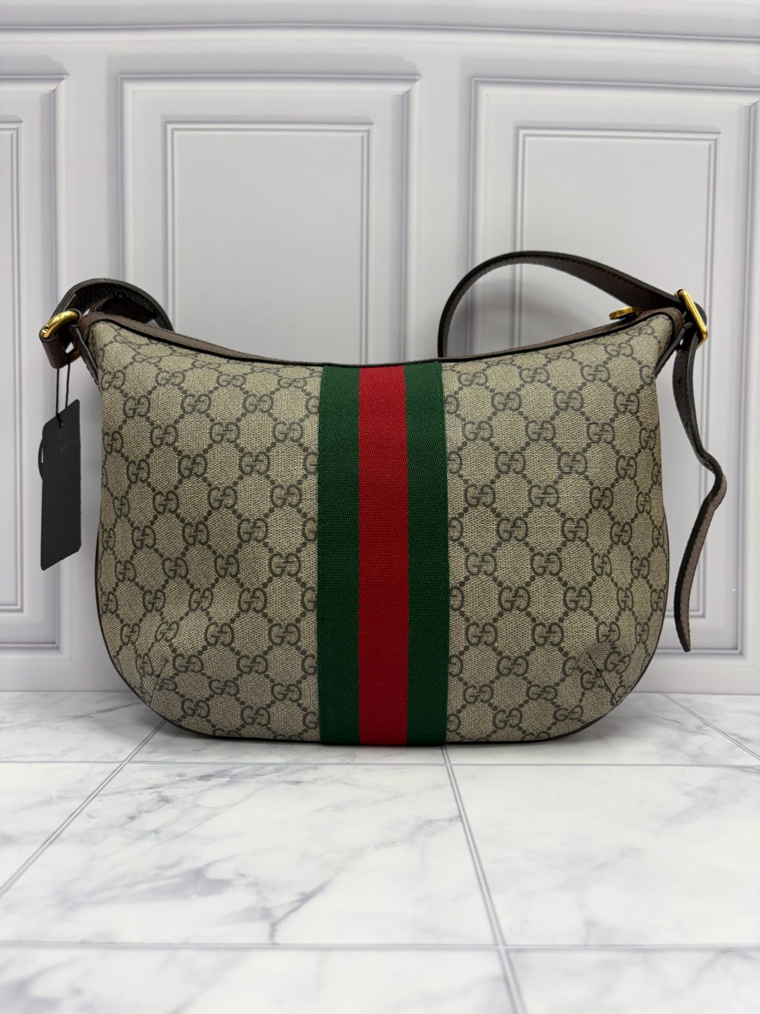 Gucci GG Supreme Ophidia Halfmoon Bag