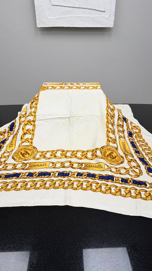 Chanel Multicolor Silk Scarf