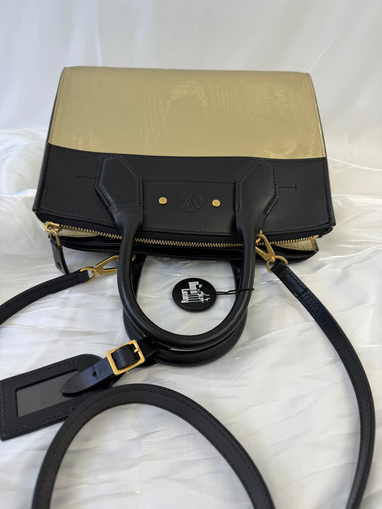 Louis Vuitton Gold And Black Leather City Steamer PM Bag