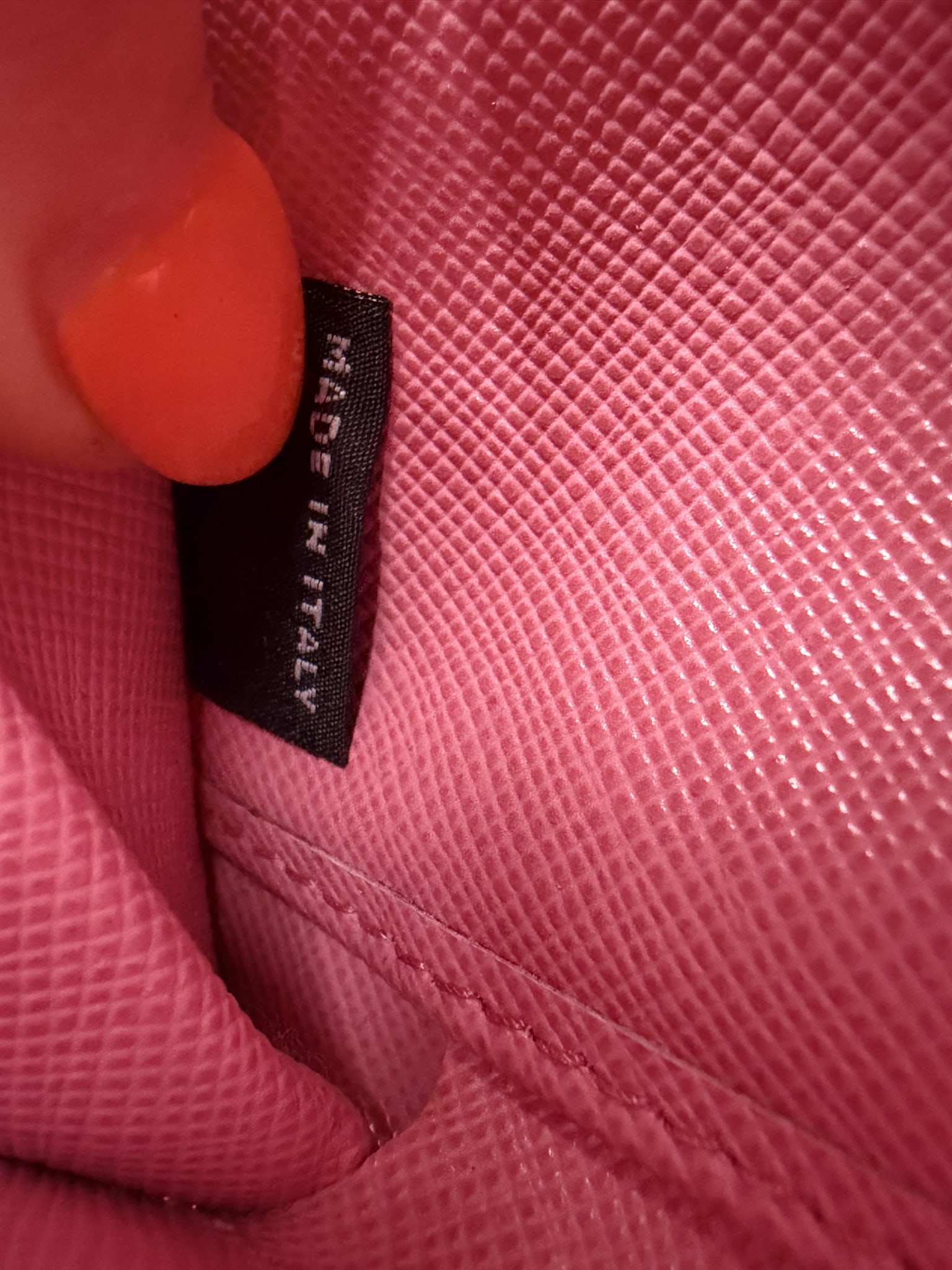 Prada Pink Saffiano Leather XL Zippy Wallet