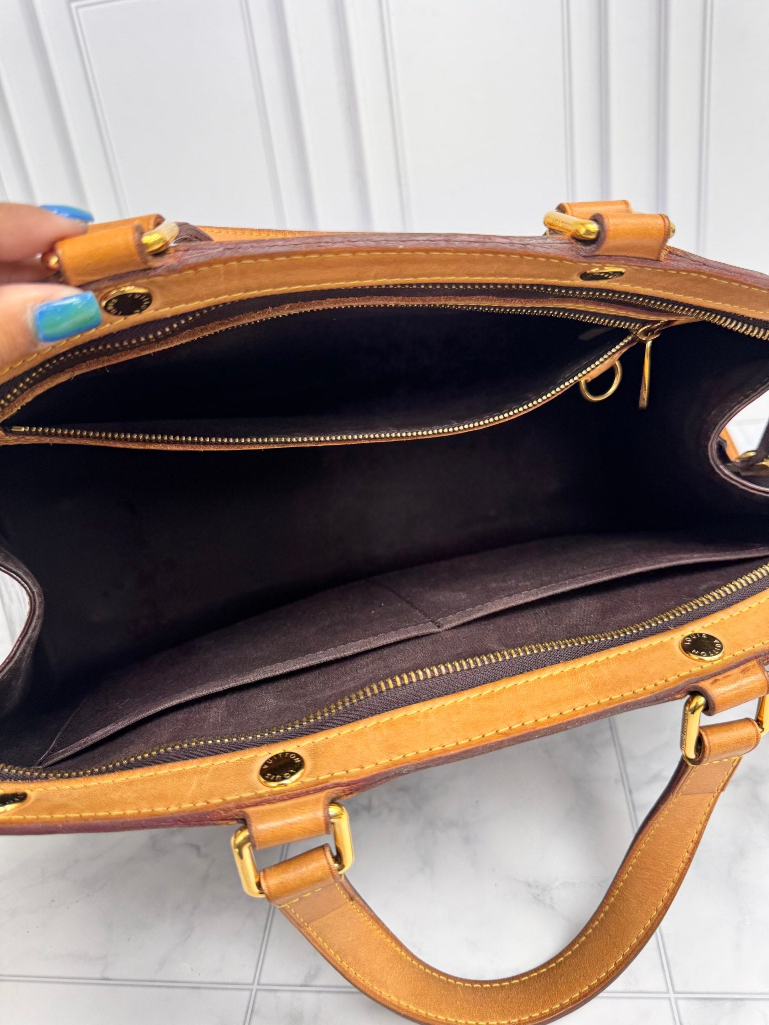 Louis Vuitton Burgundy Vernis Monogram Brea GM