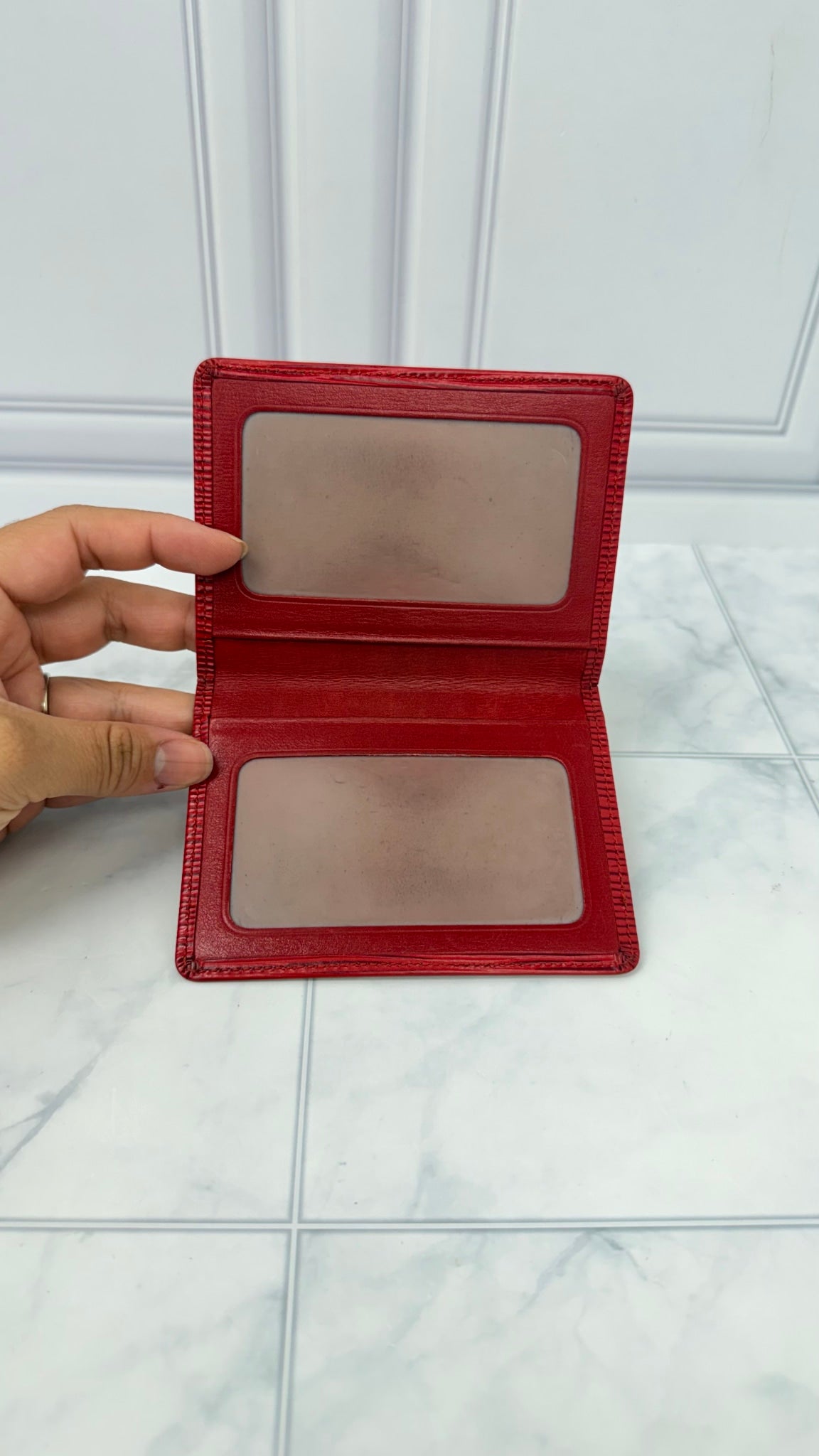 Louis Vuitton Red Epi Leather ID Card Case 