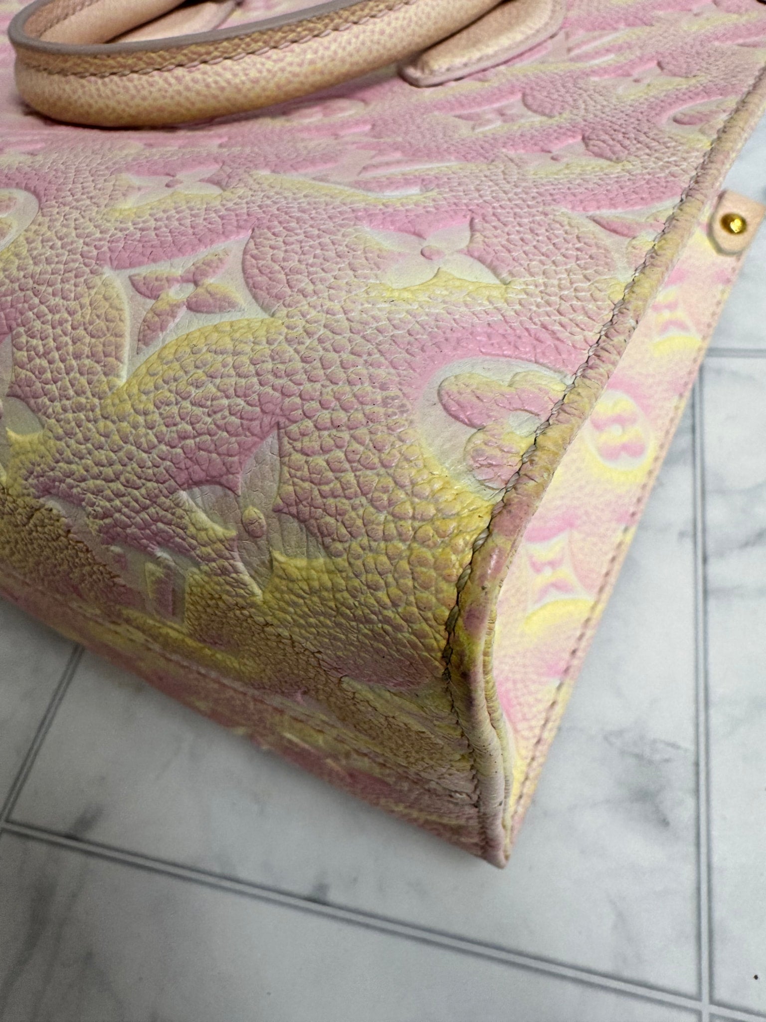 Louis Vuitton Yellow And Pink Monogram Empreinte Summer Stardust OnTheGo PM