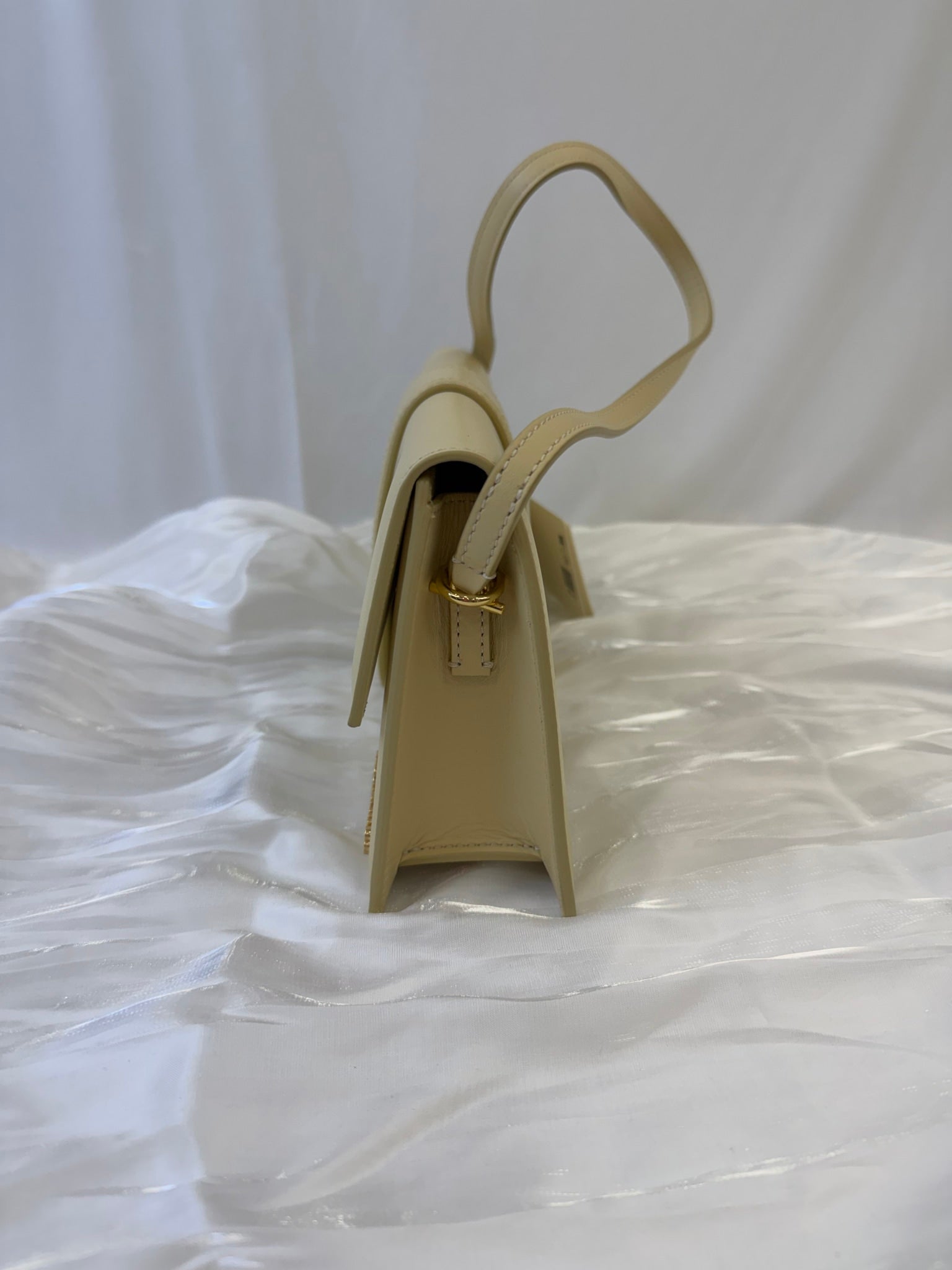 BRAND NEW- Jacquemus Beige Leather Le Grand Bambino Bag