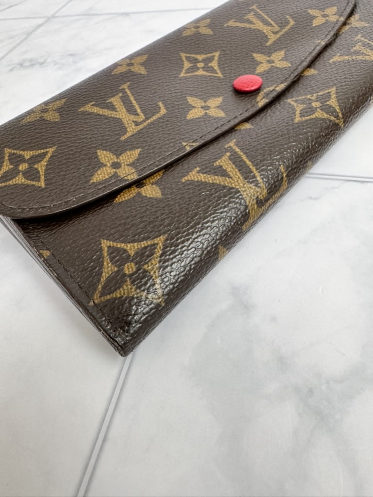 Louis Vuitton Monogram Red Emilie Long Wallet