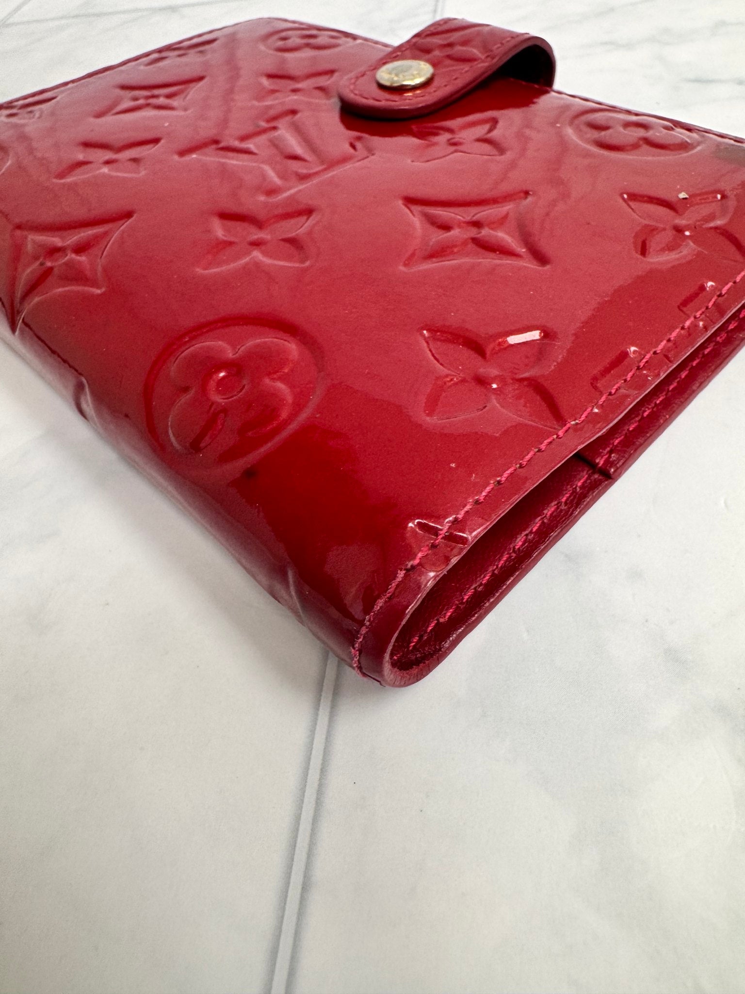 Louis Vuitton Red Vernis Monogram Agenda PM
