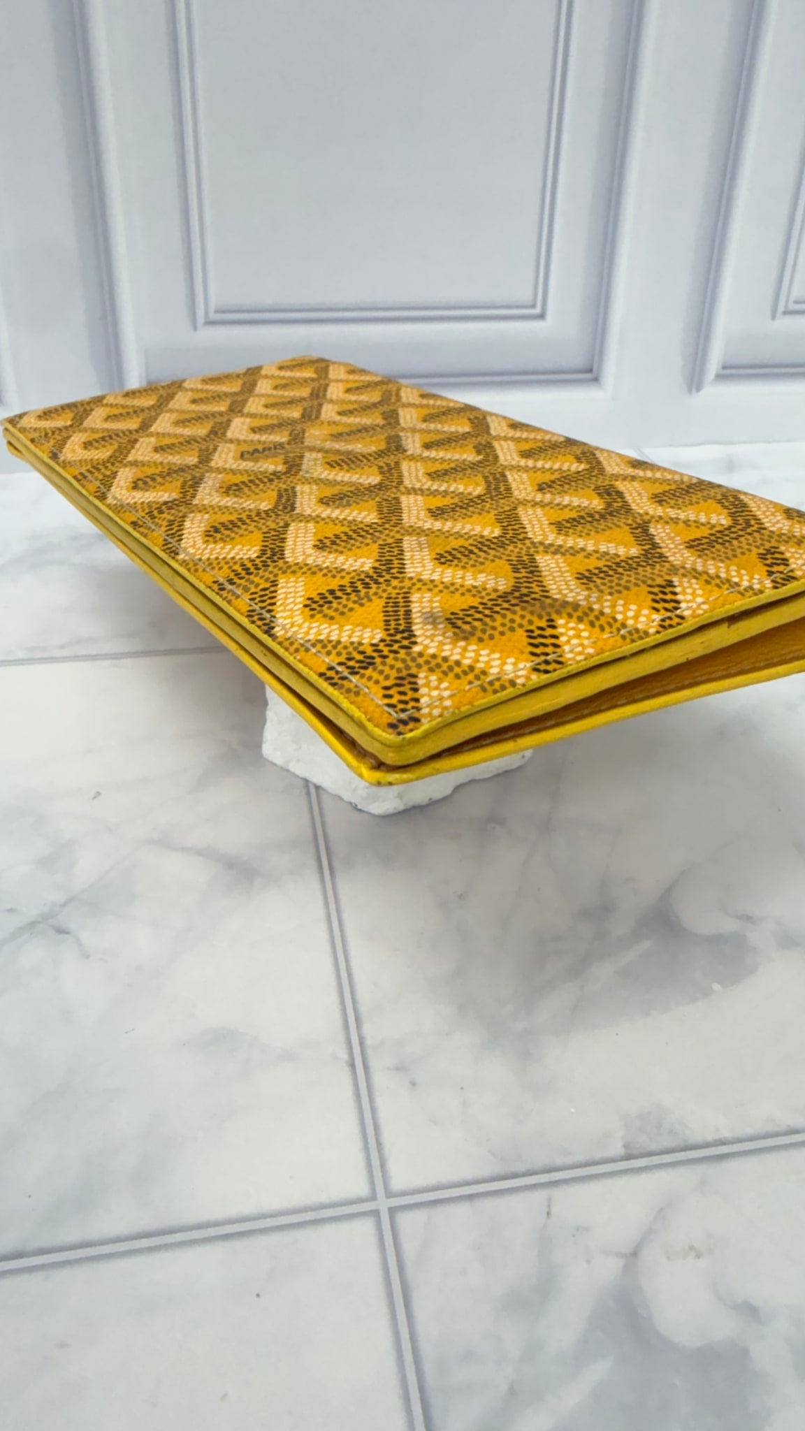 Goyard Yellow Goyardine Richelieu Long Wallet 