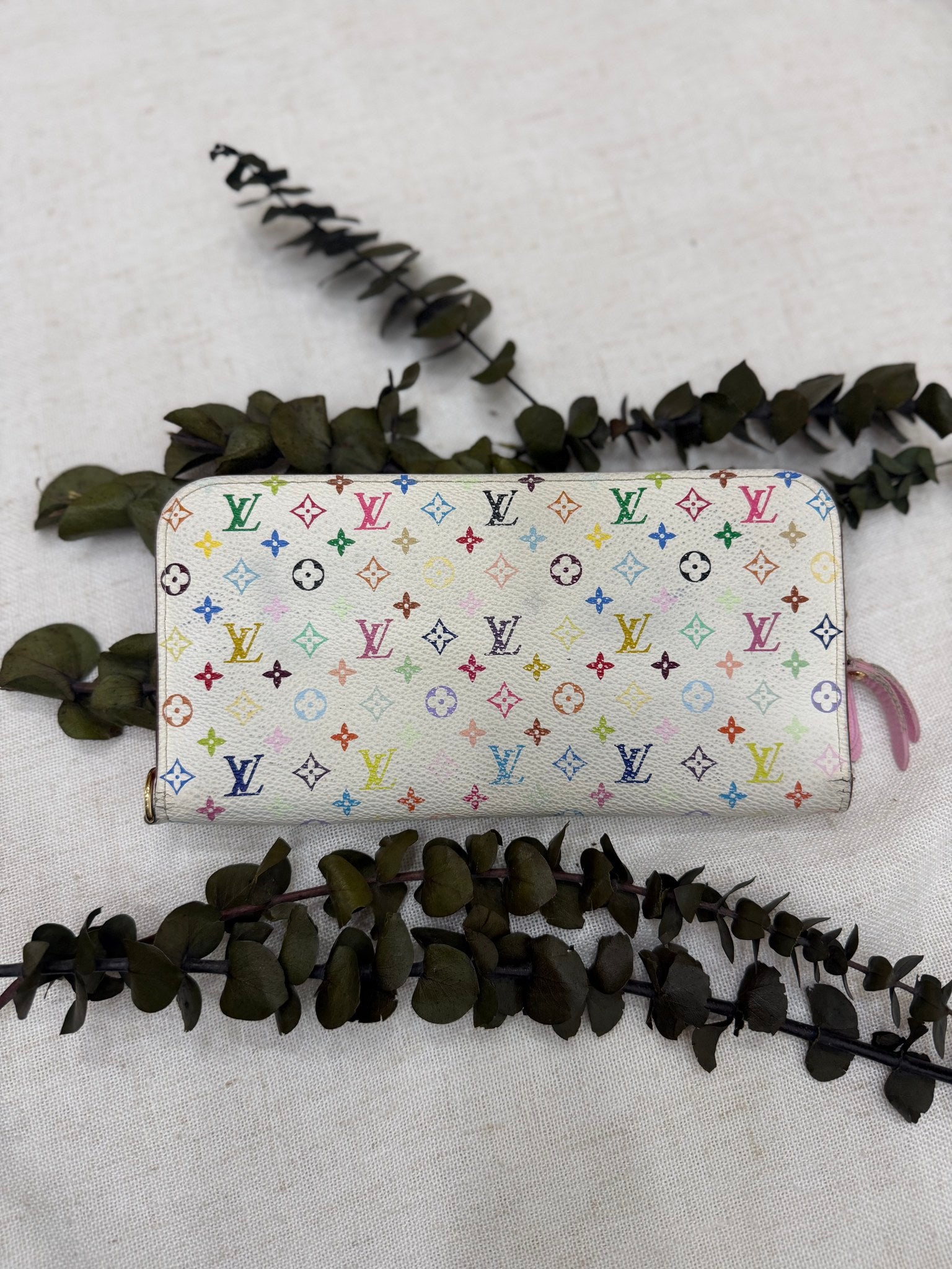 Louis Vuitton White Multicolor Insulate Wallet