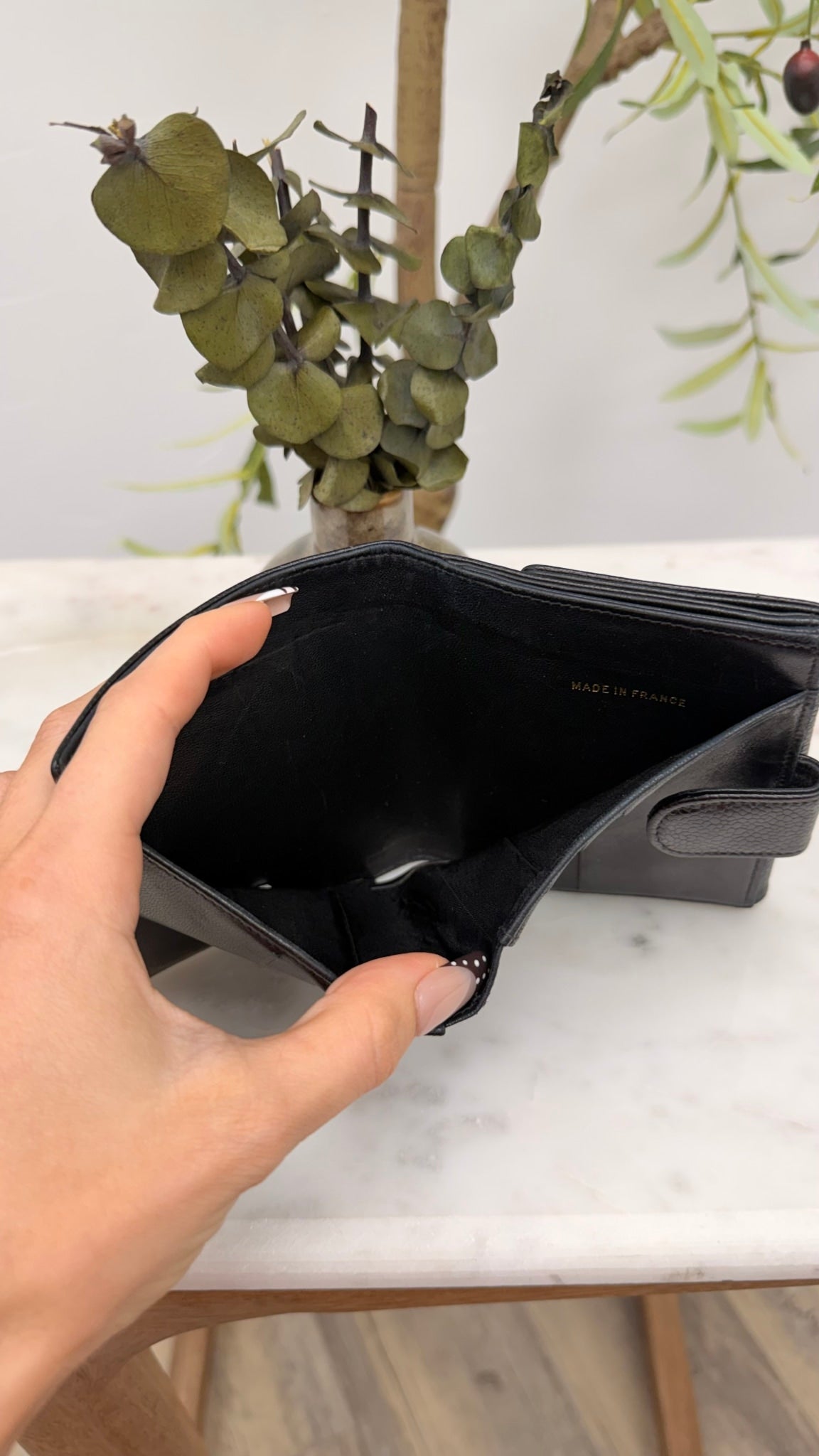 Chanel Black Caviar Timeless Compact Wallet