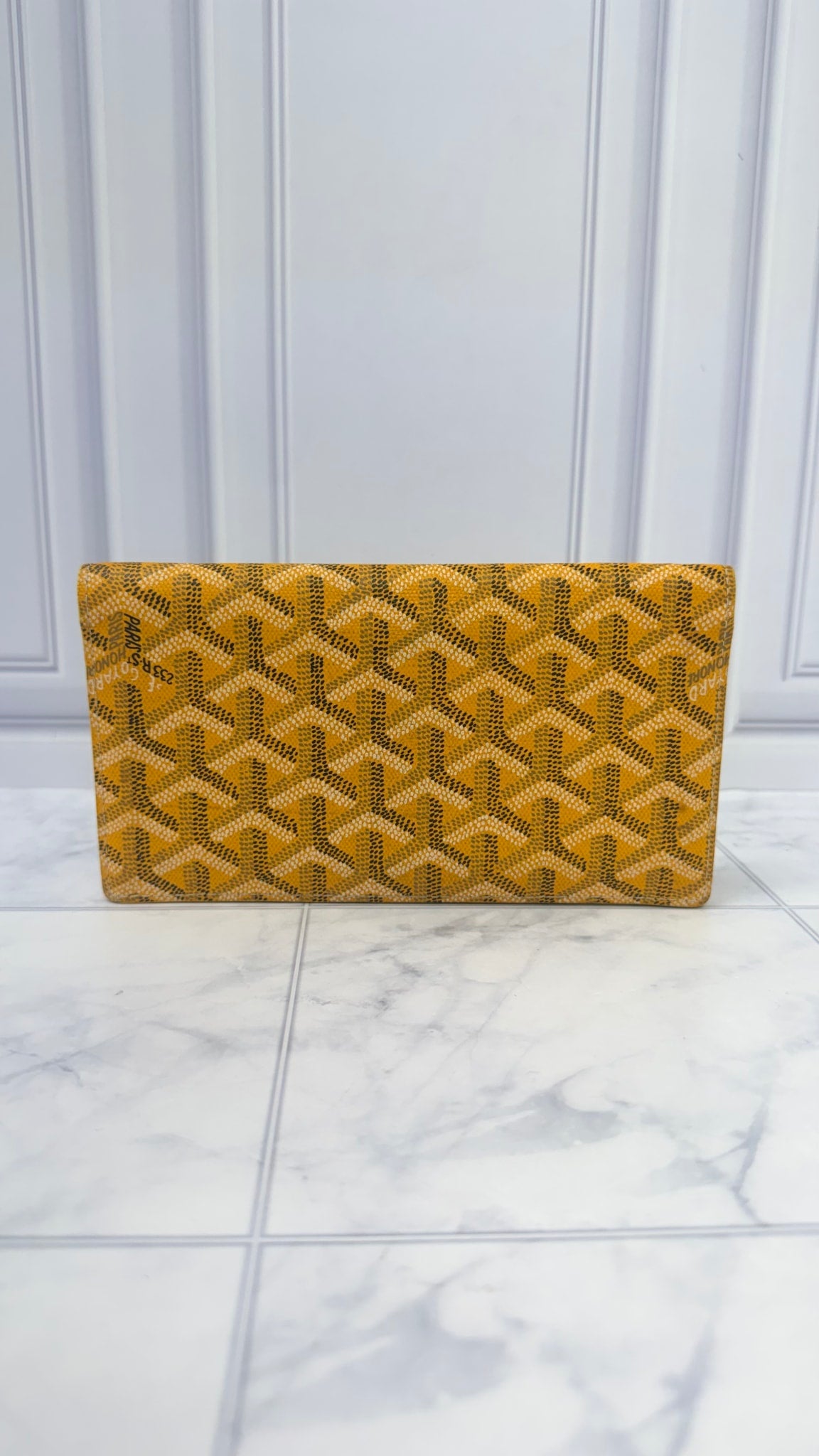 Goyard Yellow Goyardine Richelieu Long Wallet 