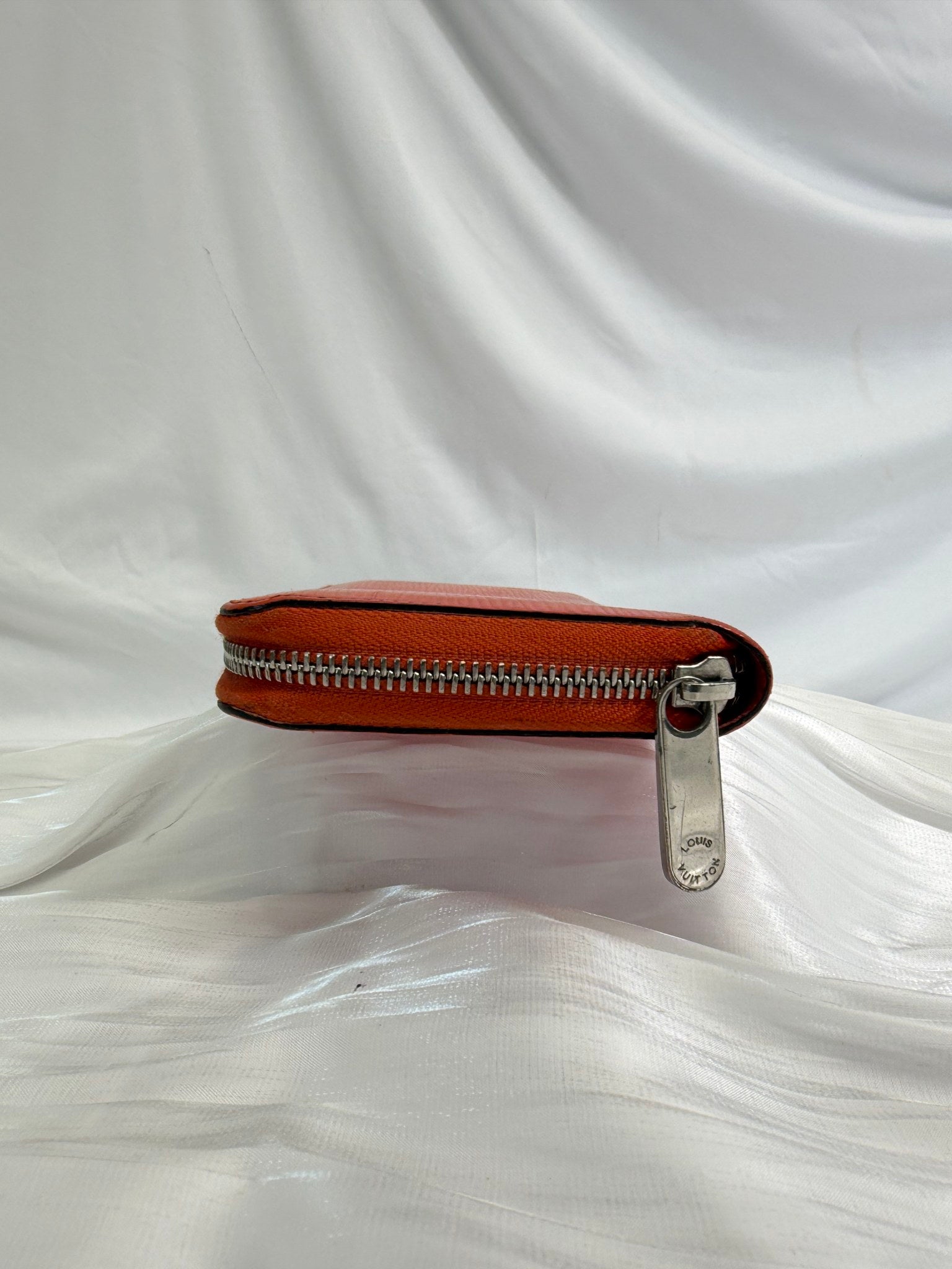 Louis Vuitton Orange Epi Zippy Wallet 