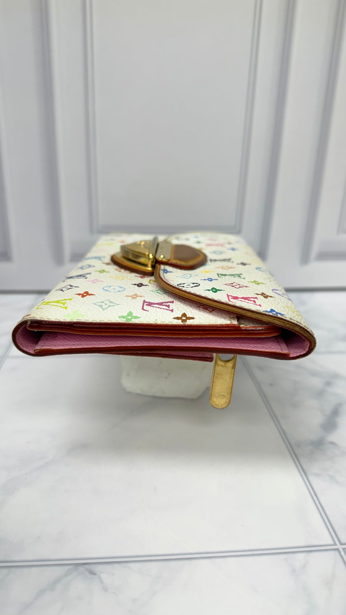 Louis Vuitton White Multicolor Monogram Eugenie Wallet