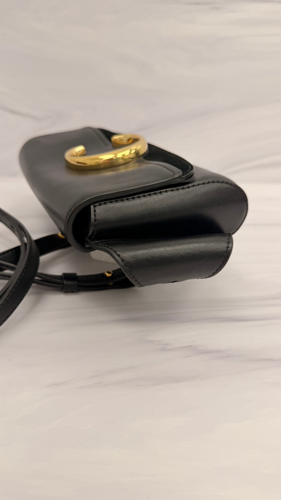 Chloe Black Leather C Belt Bag