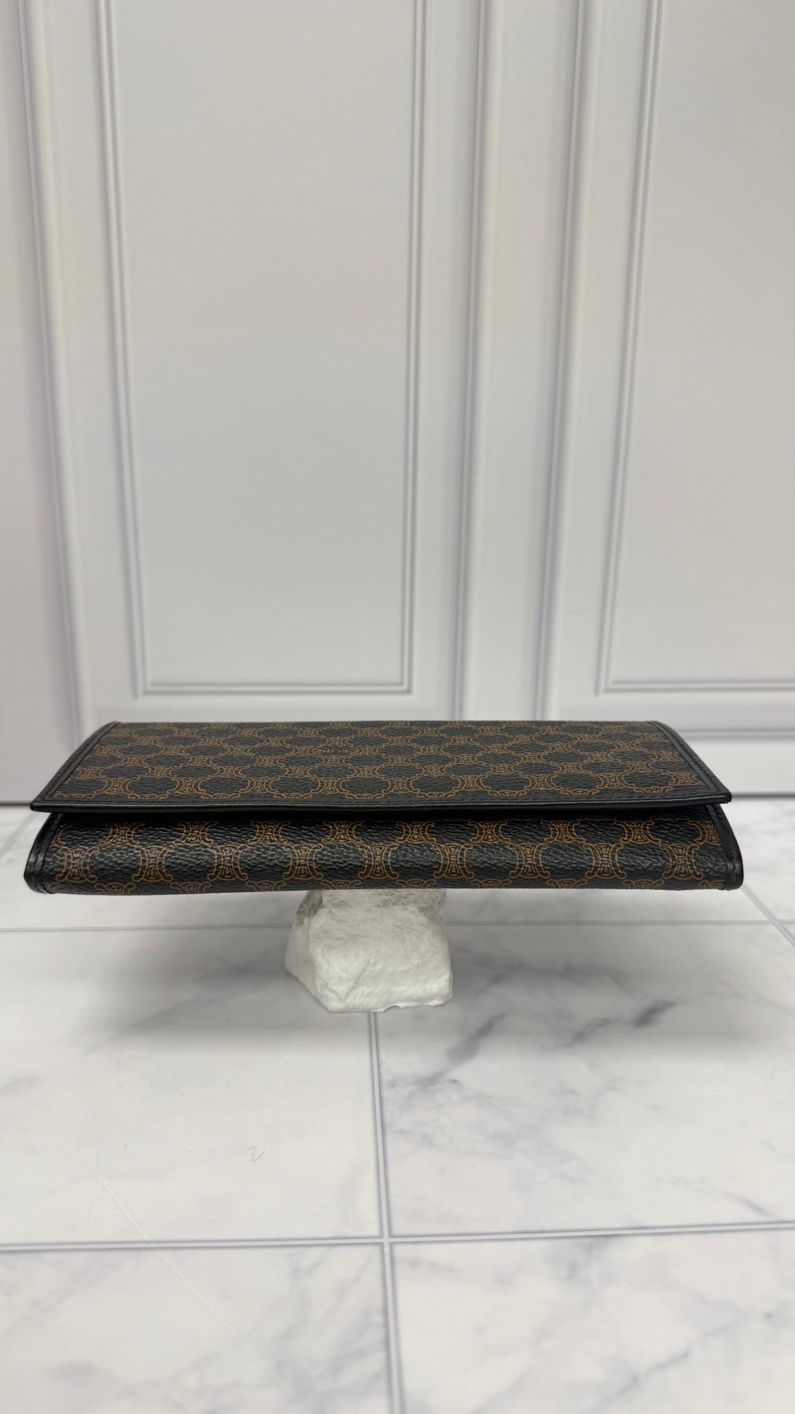 Celine Black Macadam Long Wallet 