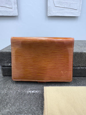 Louis Vuitton Metallic Orange Epi Cyber Agenda PM