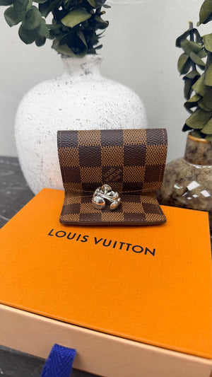 LIKE NEW - Louis Vuitton Silver Bouquet De Clous Cufflinks In Damier Ebene Case