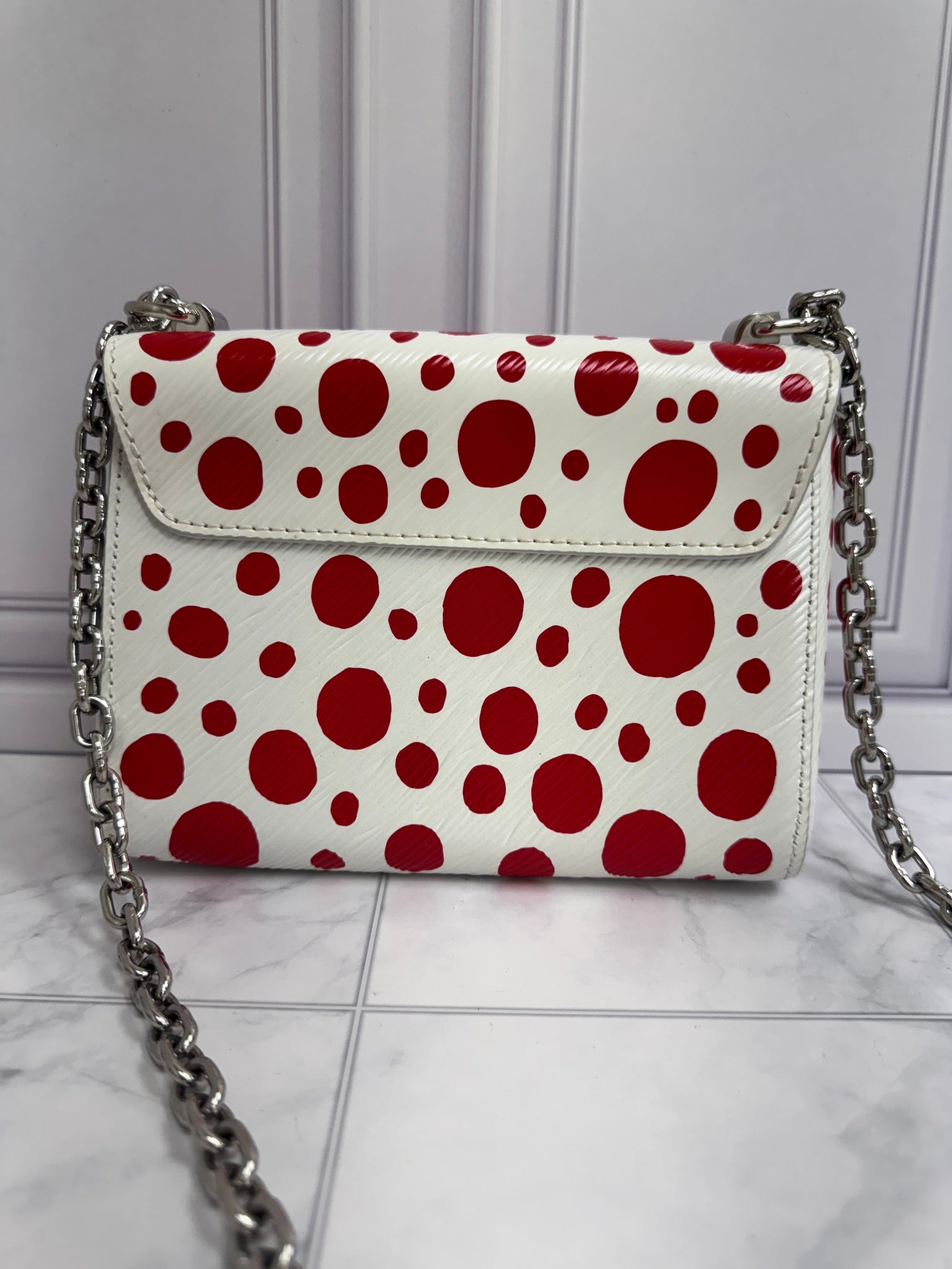 LIKE NEW - Louis Vuitton Red Dots Kusama Twist PM