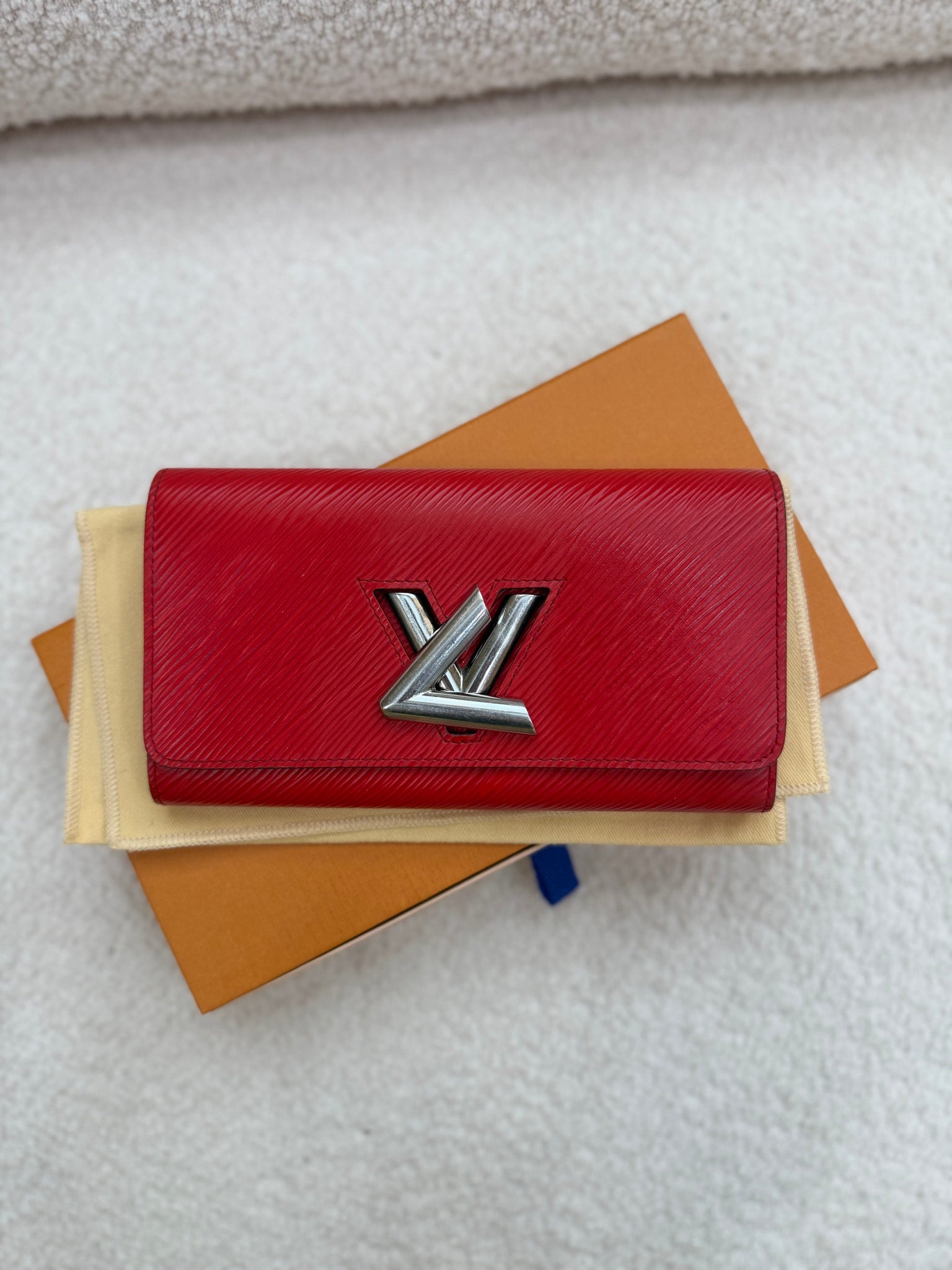 Louis Vuitton Red Epi Twist Wallet