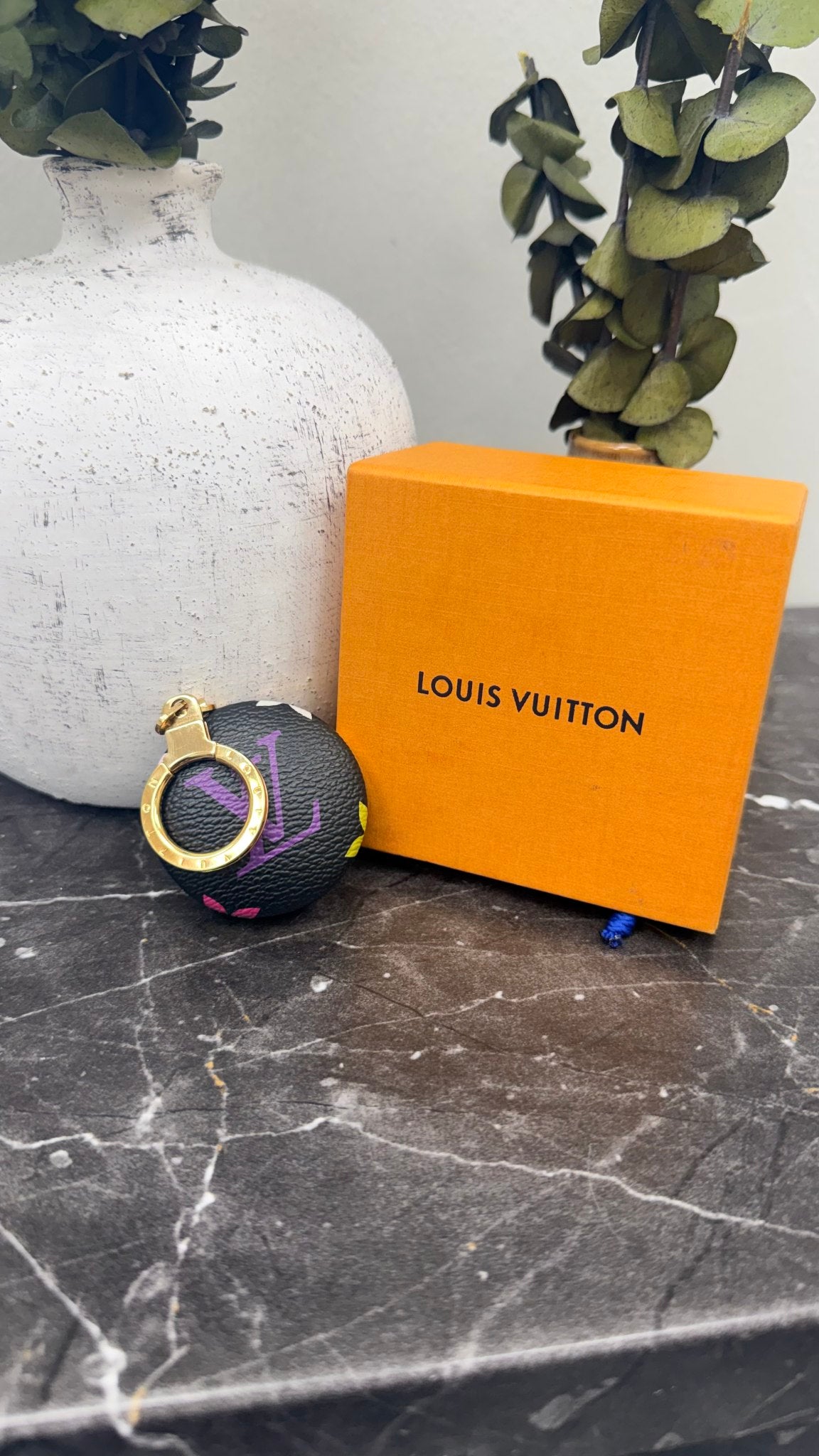 Louis Vuitton Black Multicolor Monogram Leather Astropill Bag Charm