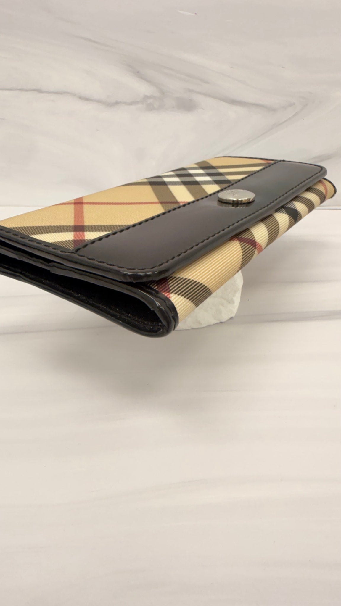 Burberry Beige Nova Check Long Wallet 