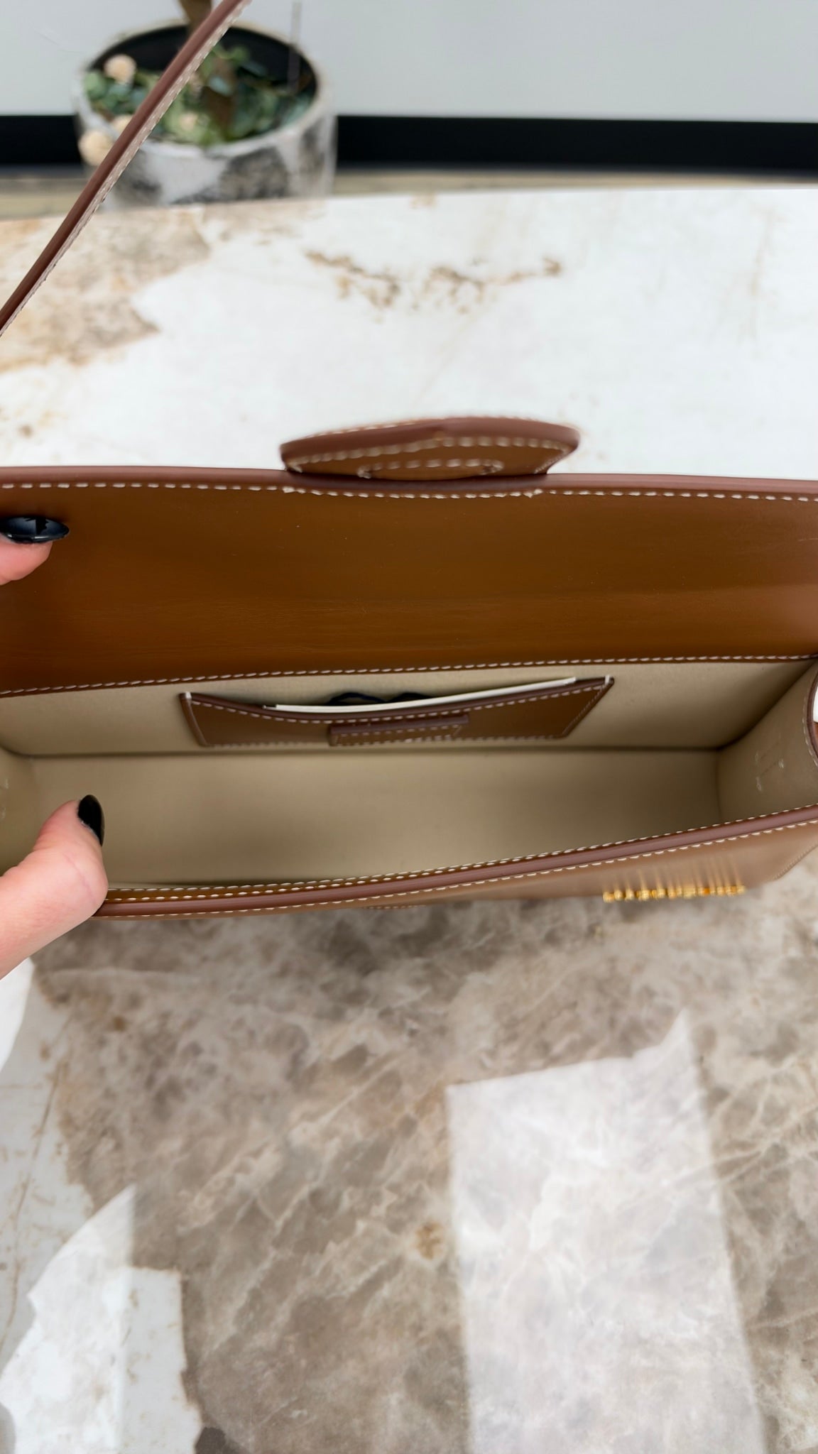 BRAND NEW - Jacquemus Brown Leather Le Bambino Long Shoulder Bag