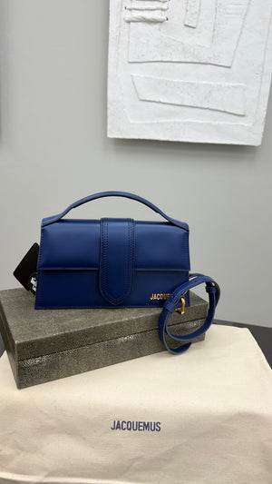 BRAND NEW - Jacquemus Cobalt Blue Leather Le Grand Bambino Handbag 2Way Handbag