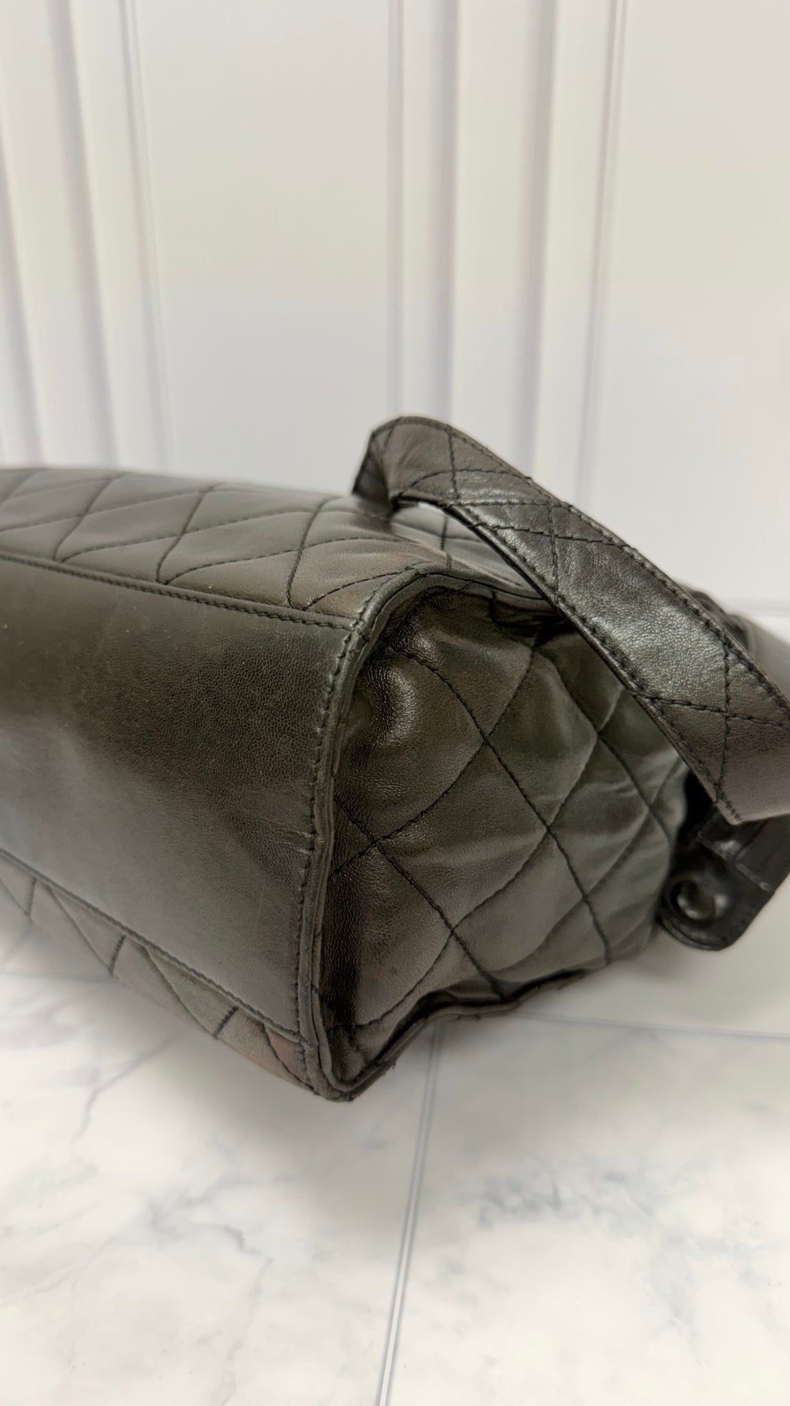 Chanel Chocolate Brown Lambskin Shoulder Bag