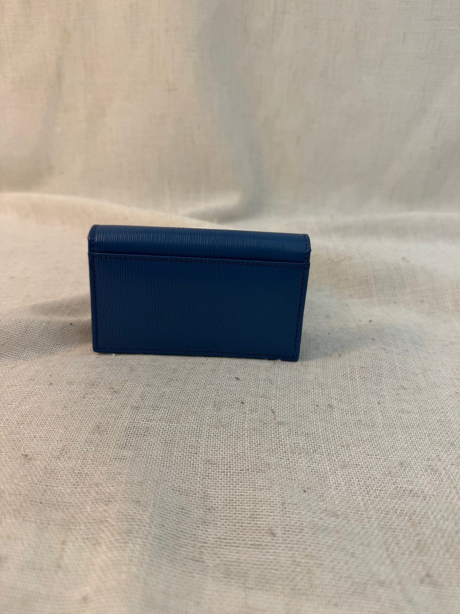 Prada Blue Leather Vitello Move Card Case