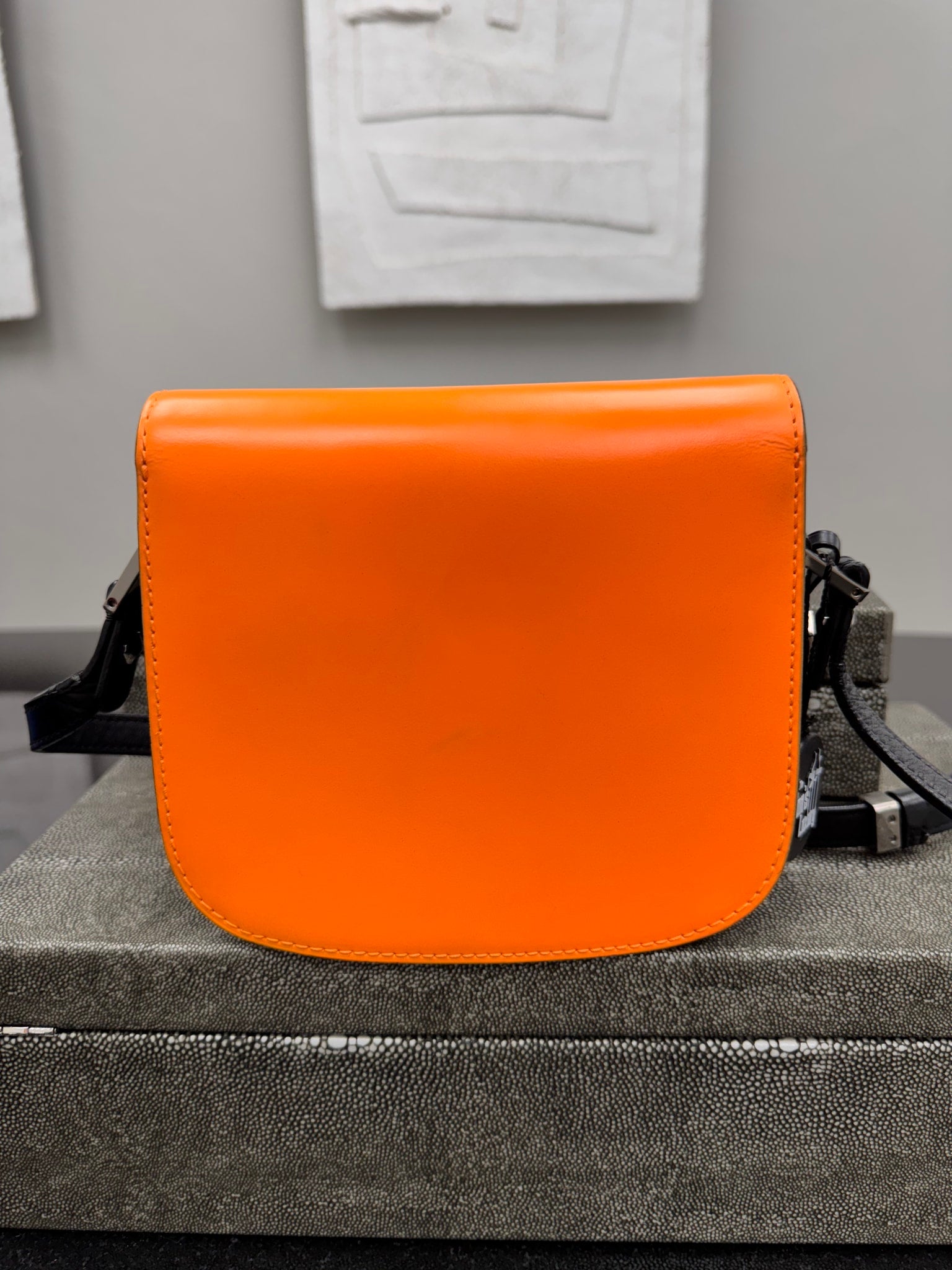 MCM Orange And Pink Leather Patricia Crossbody Bag
