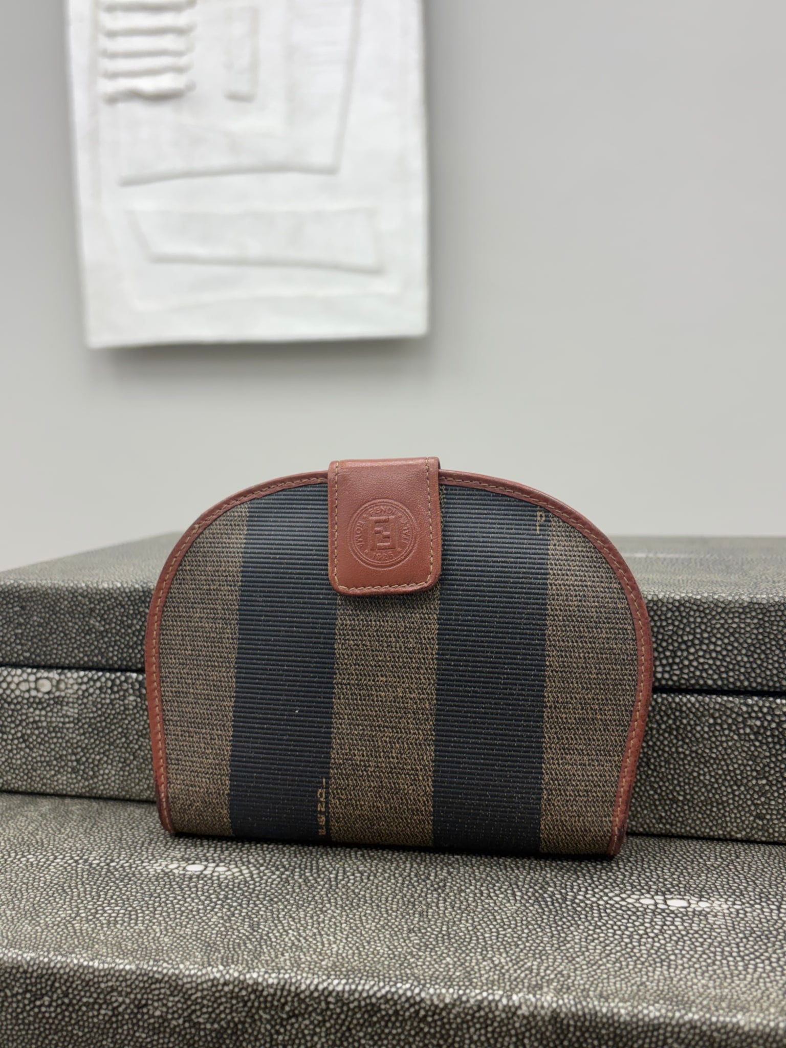 Fendi Pequin Coated Canvas