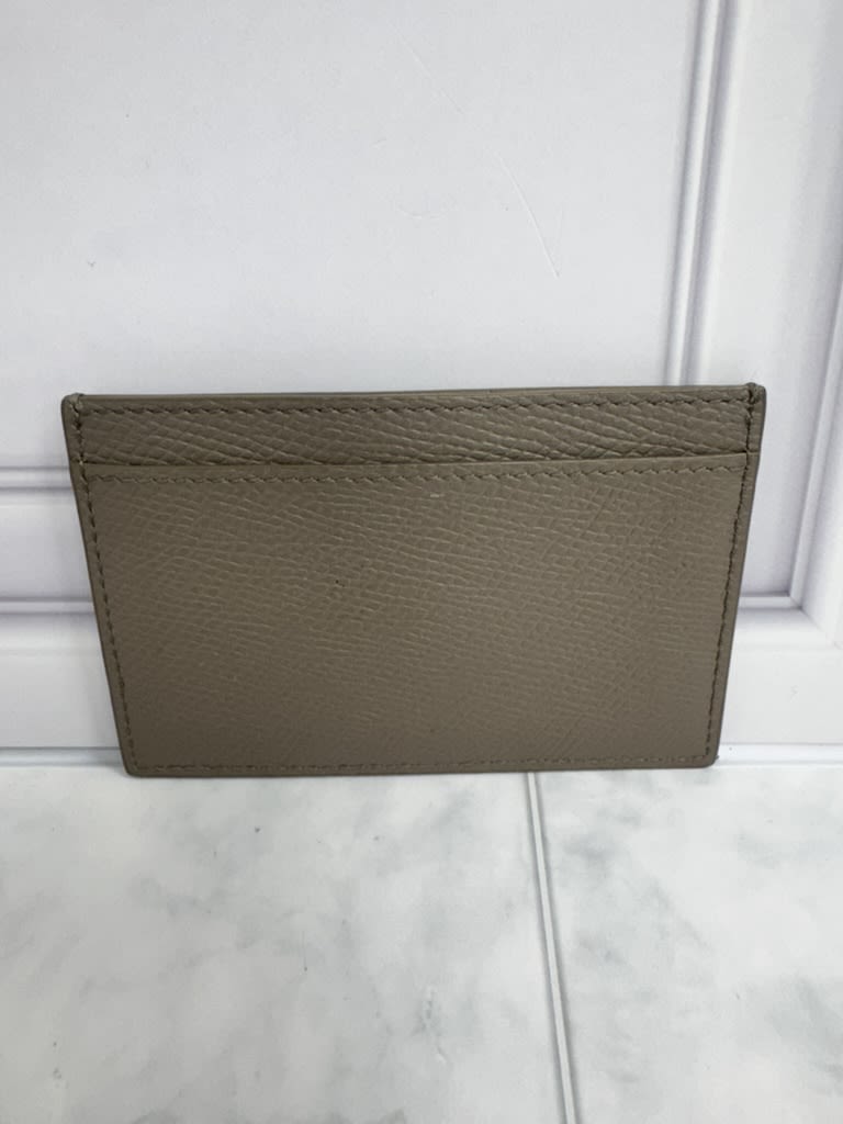 Celine Grey Pebbled Leather Card Case