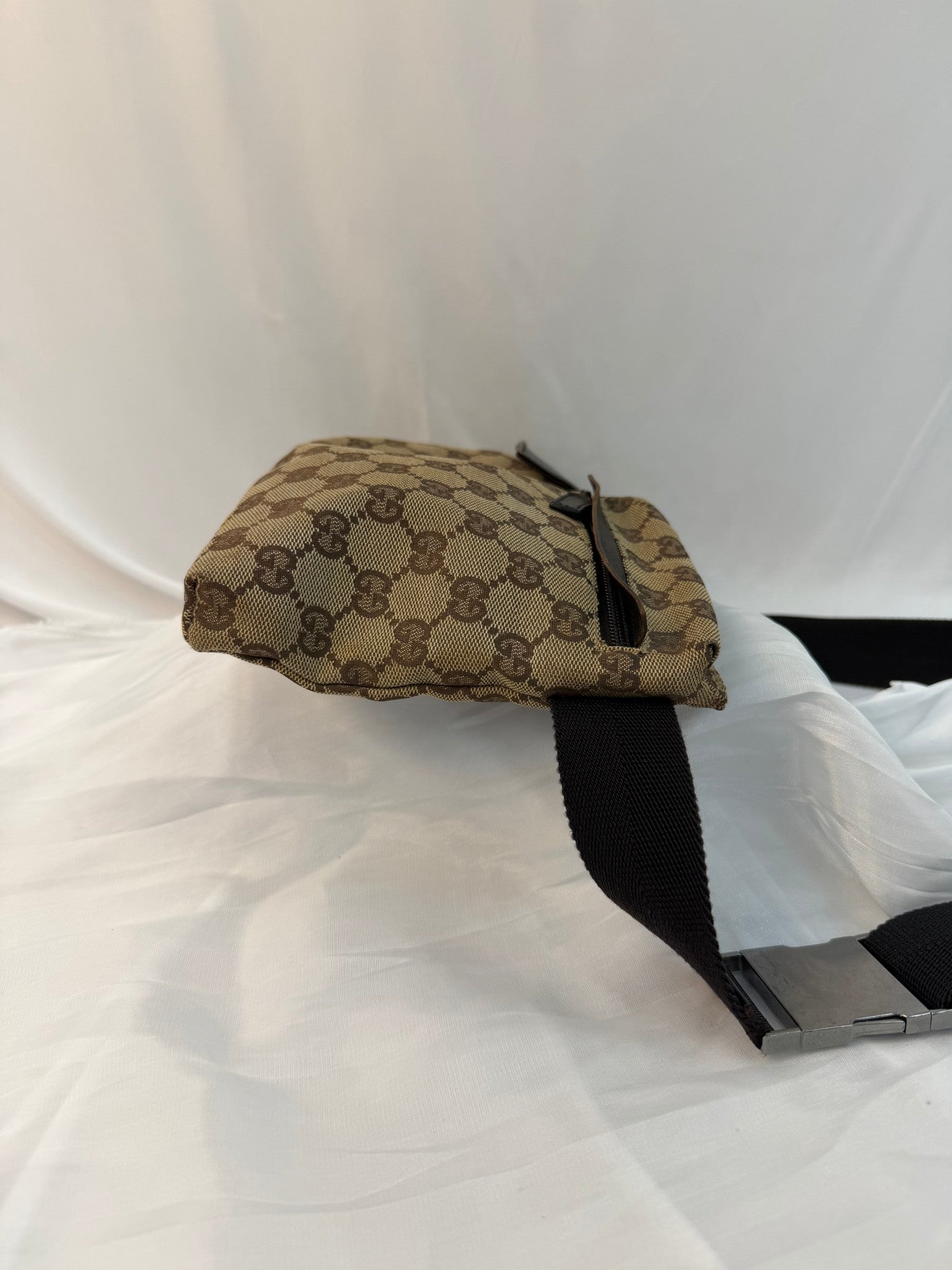 Gucci Brown Canvas GG Print Belt Bag