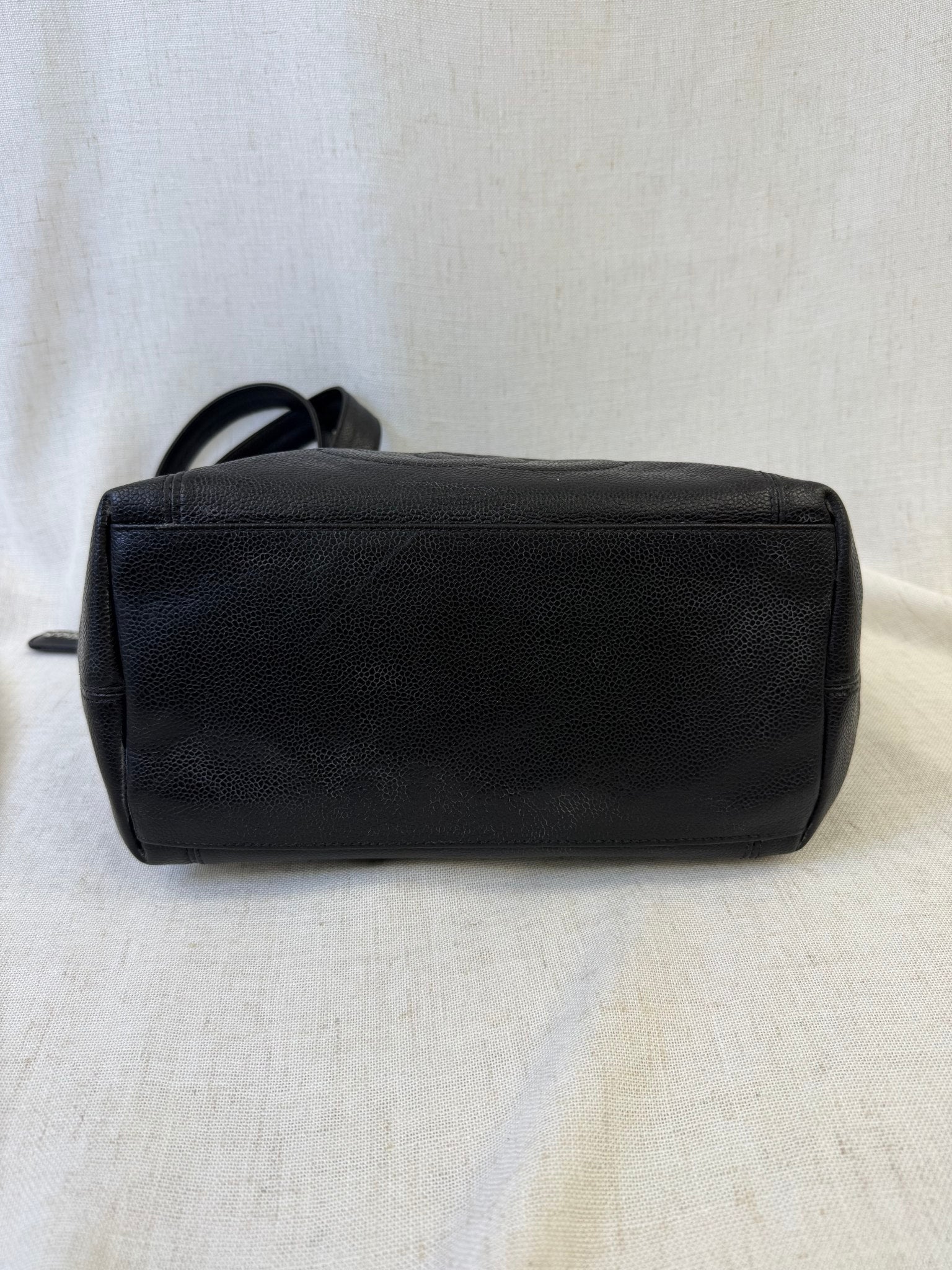 Chanel Black Caviar Leather Tote Bag