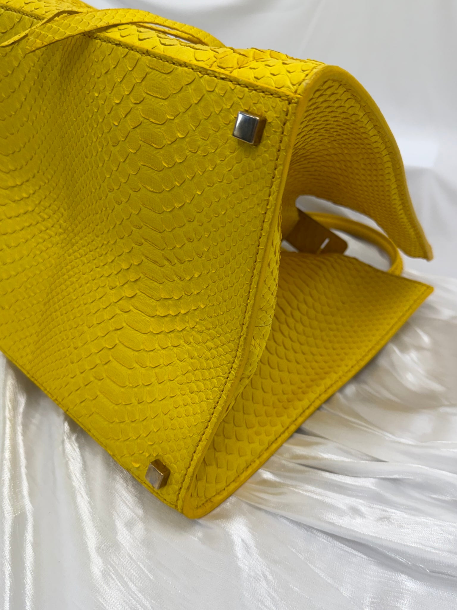 Celine Yellow Python Large Phantom Luggage Bag