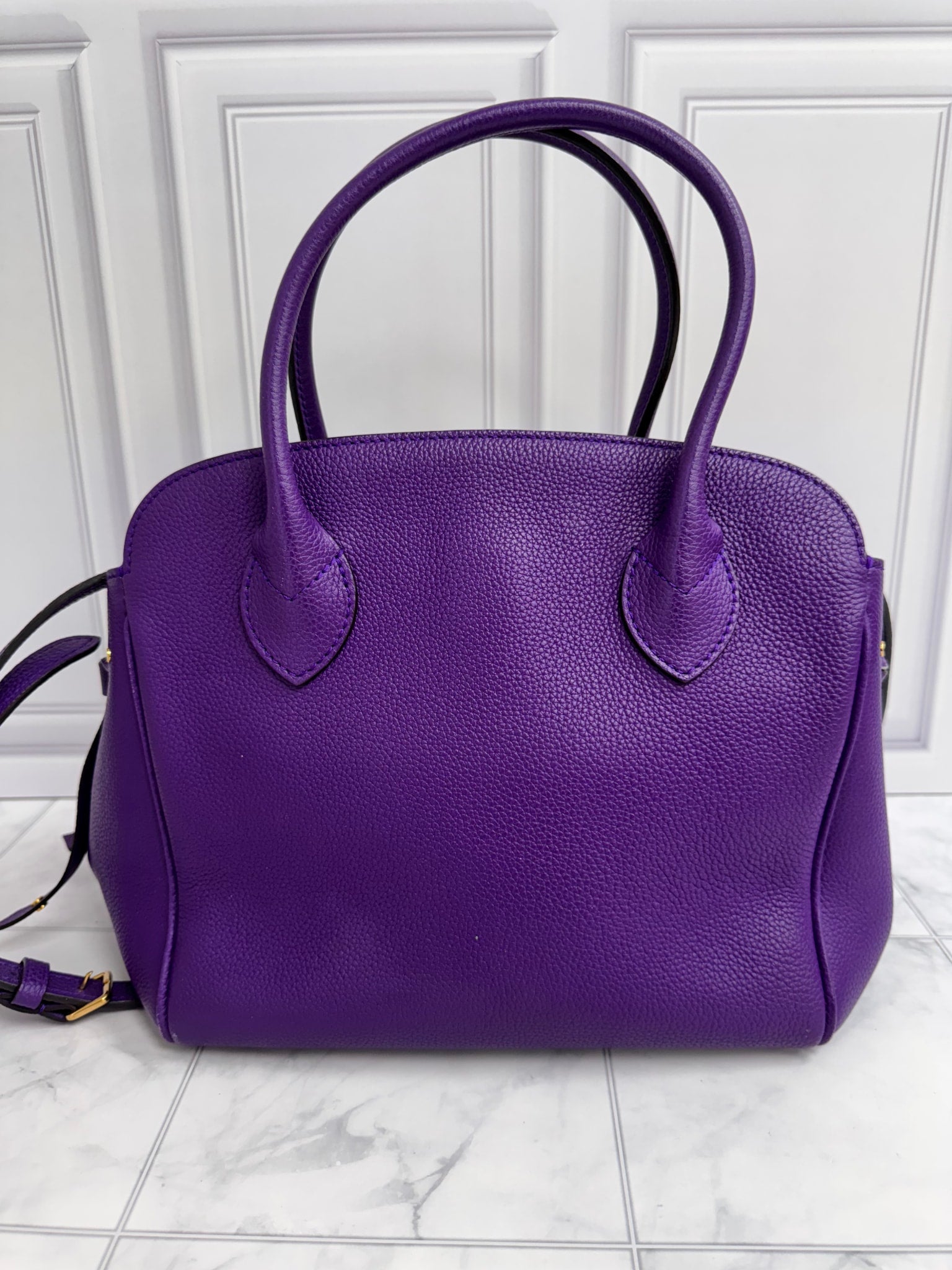 Louis Vuitton Purple Grained Leather Milla Pm 2Way Bag
