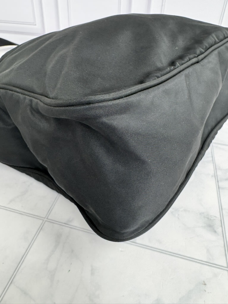 Prada Black Nylon Messenger Crossbody Bag