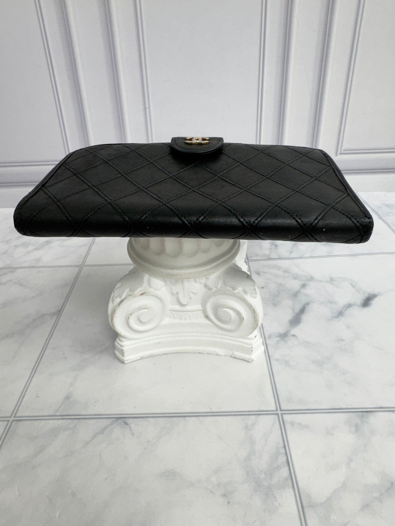 Chanel Black Quilted Lambskin Long Wallet