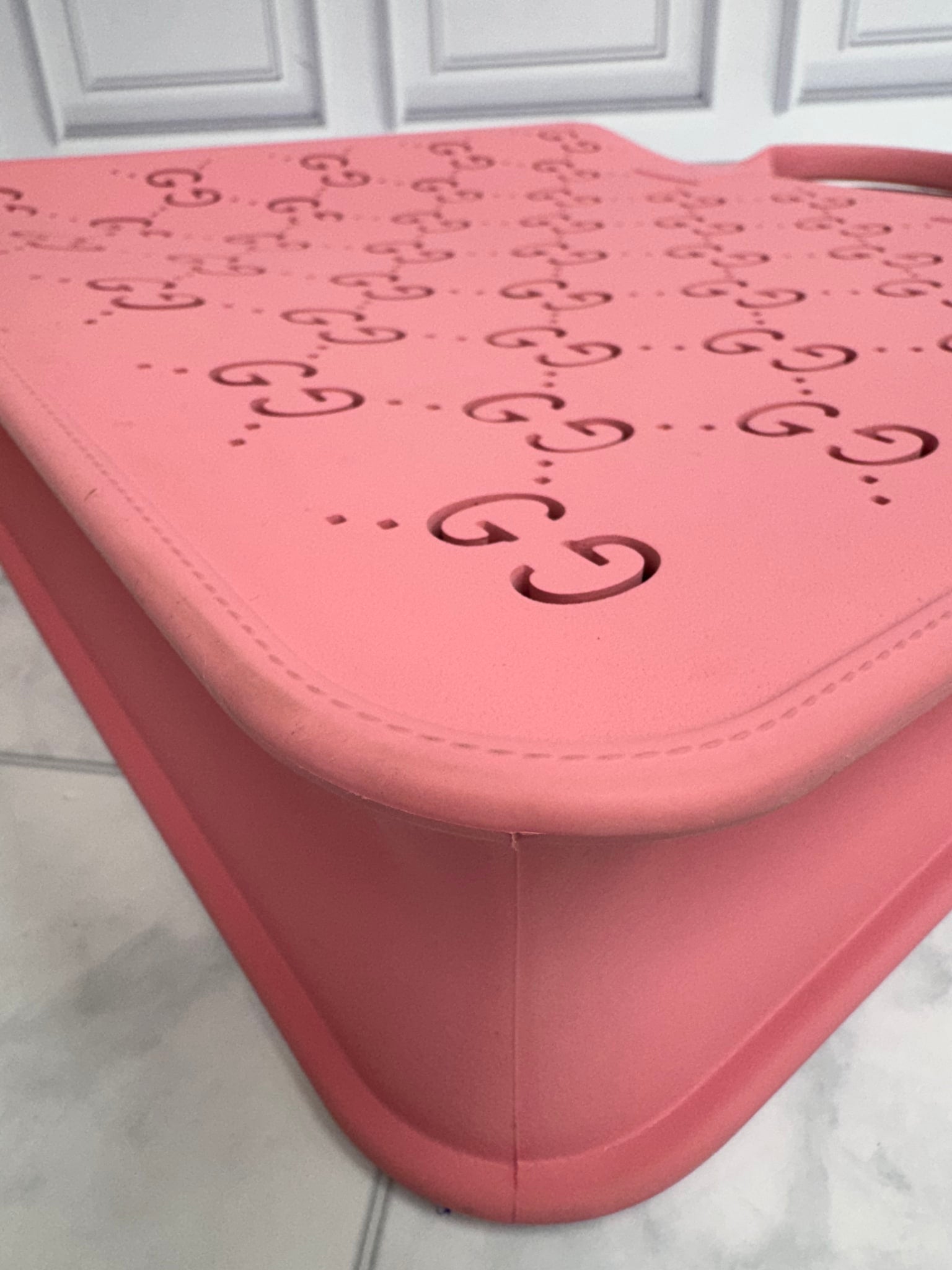 Gucci Pink GG Rubber Tote Bag