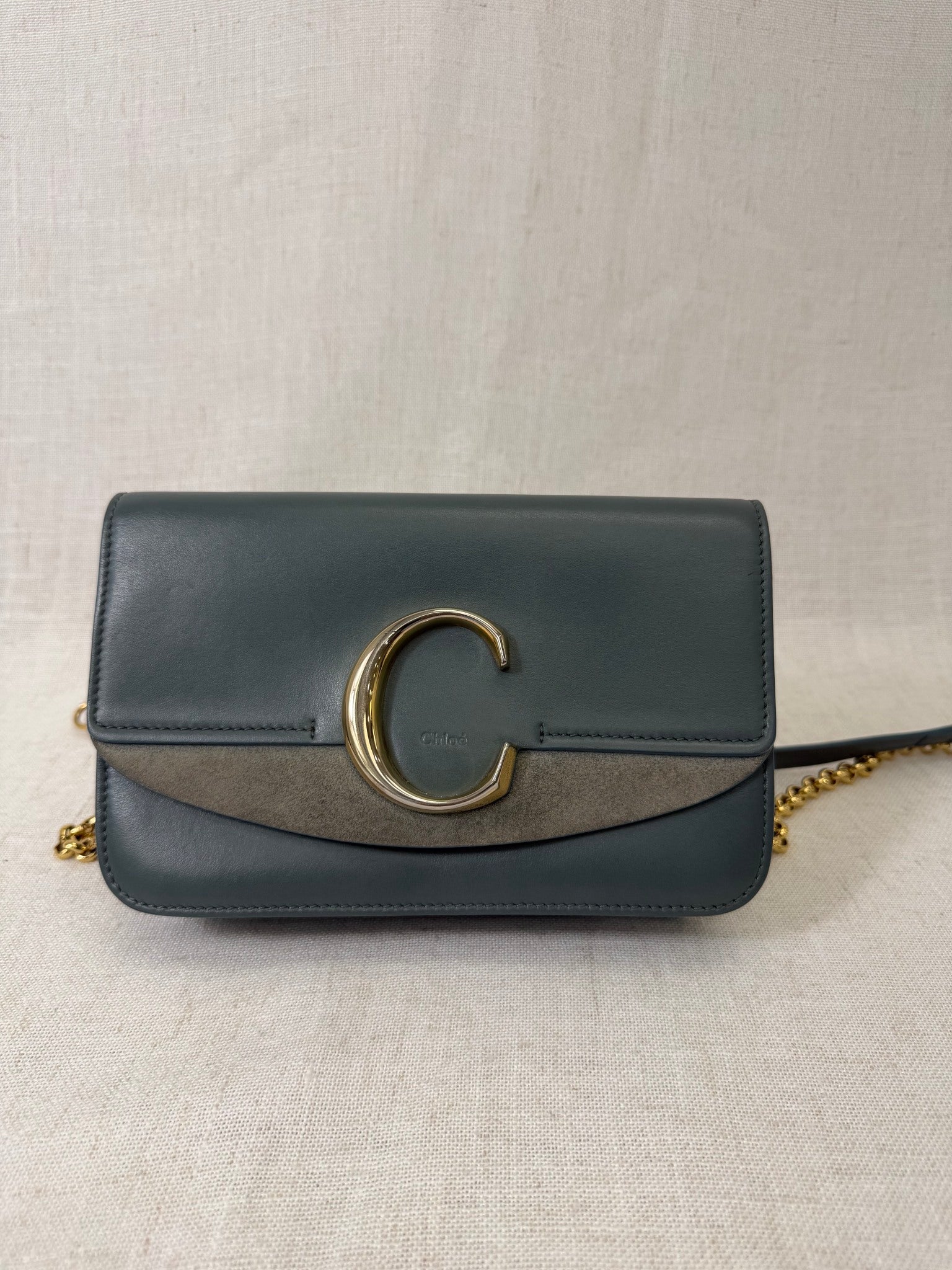 Chloe Blue Leather Shoulder Bag 